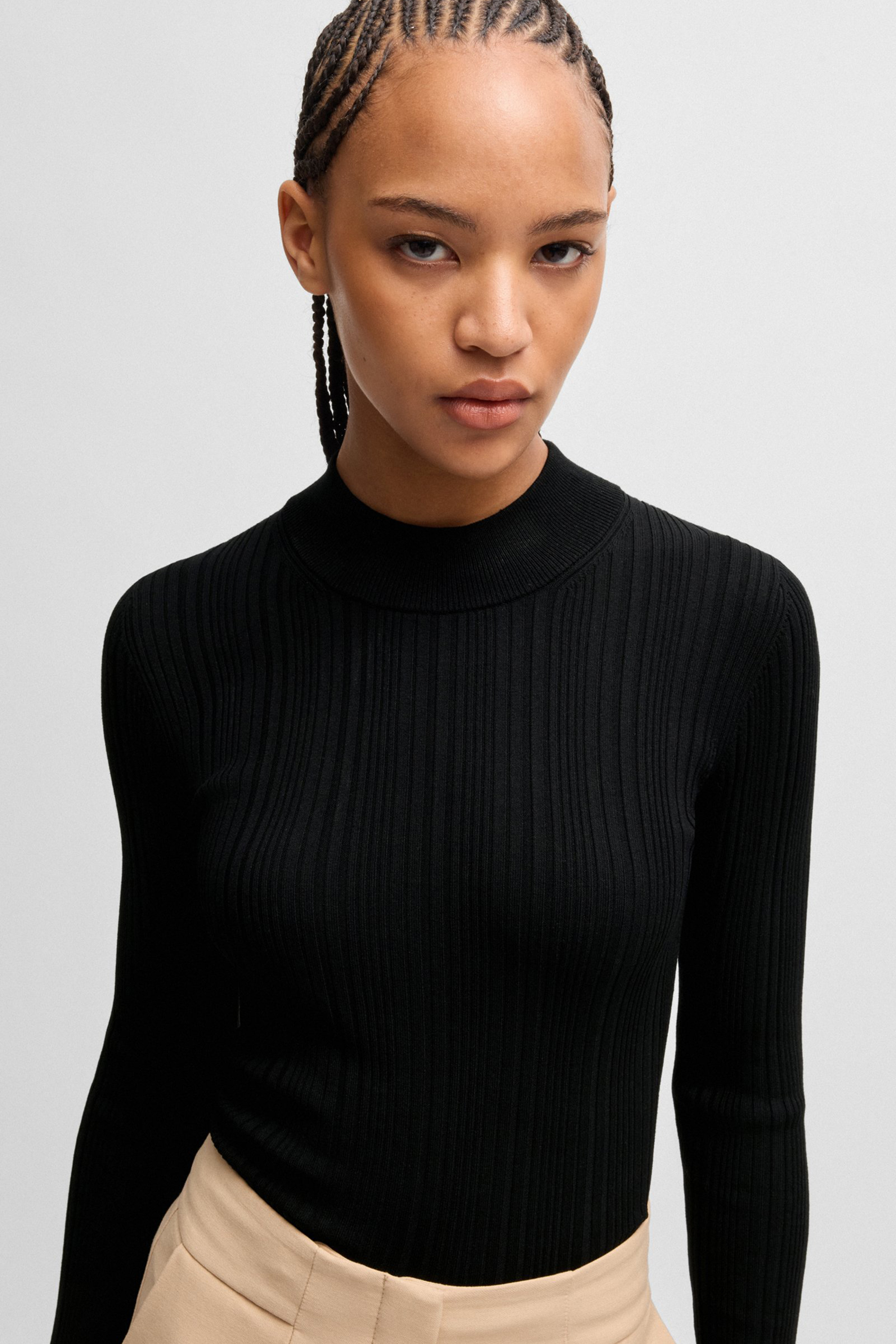 HUGO Slim Fit Ribbed Sweater Sarphammy HUGO Slim Fit Ribbed Sweater Sarphammy