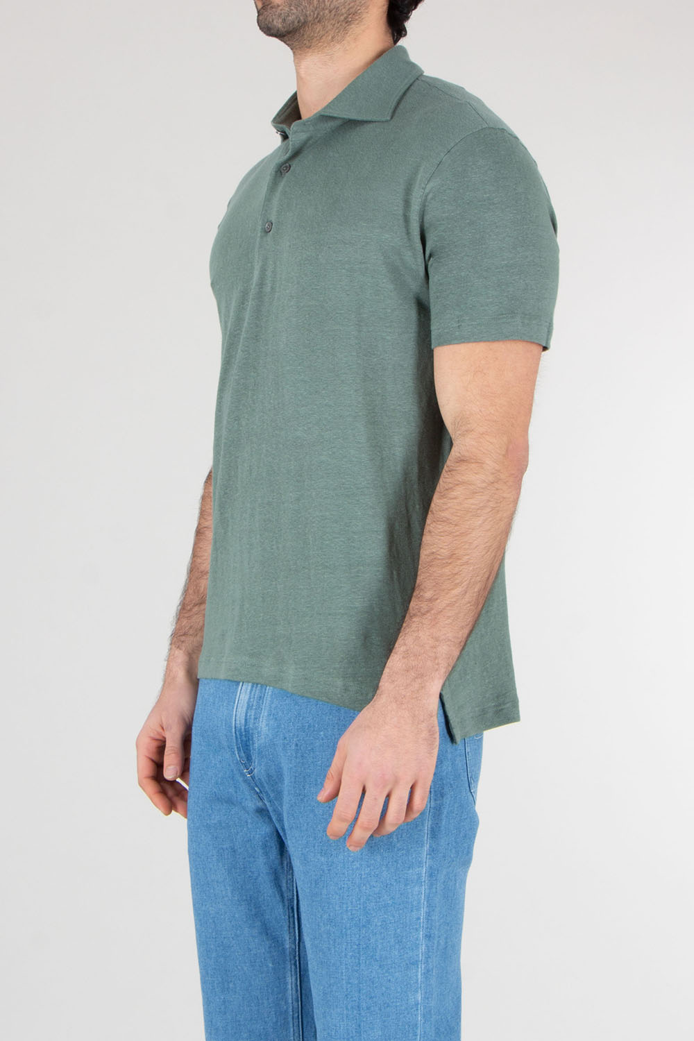 STEFAN BRANDT Linen Stretch Jersey Polo Shirt Laurin