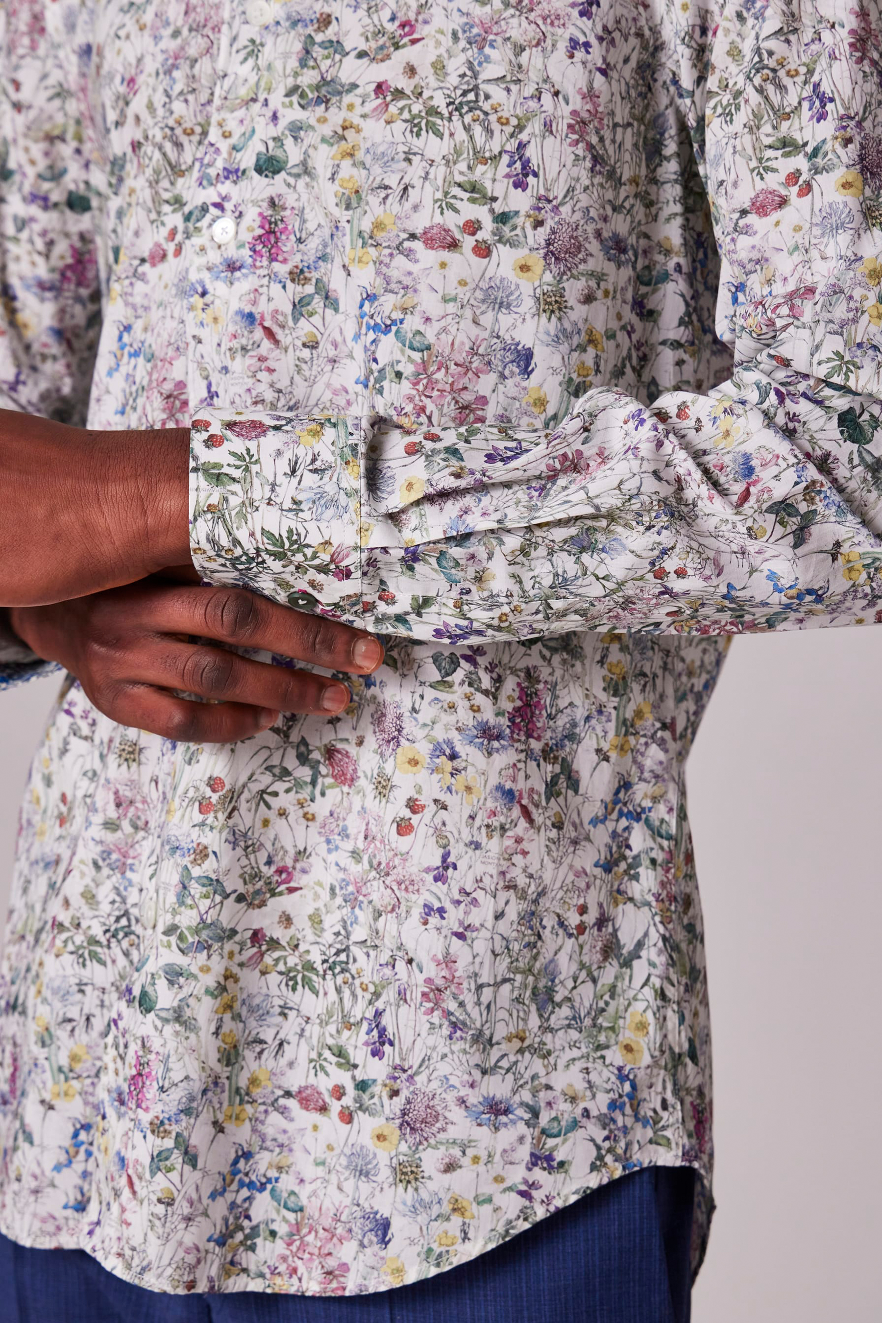 PAUL SMITH Tailored Fit Liberty Floral Print Organically Grown Cotton Shirt Bluse, Kleidung, Langarm, Ärmel, Muster