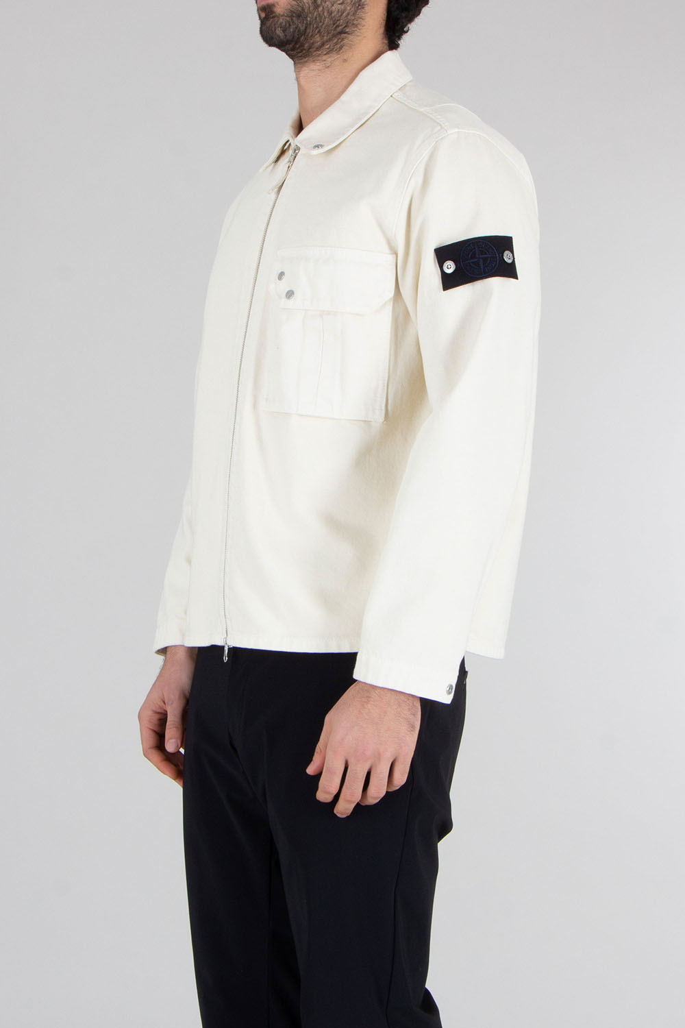 STONE ISLAND Regular Fit Cotton Bull Denim Overshirt