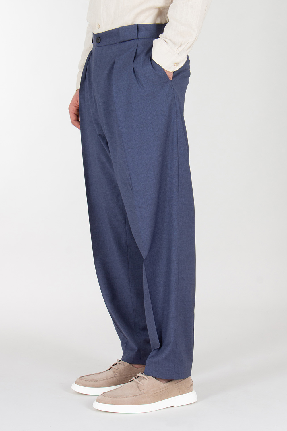 BOSS Loose Leg Virgin Wool Trousers P-Phil