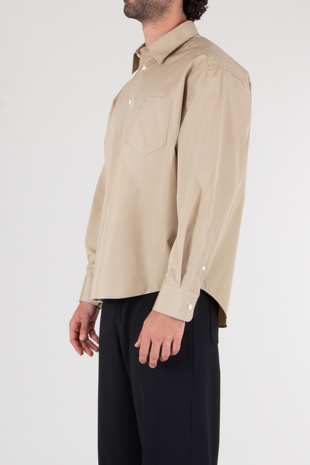 AMI PARIS Boxy Fit Cotton Shirt 