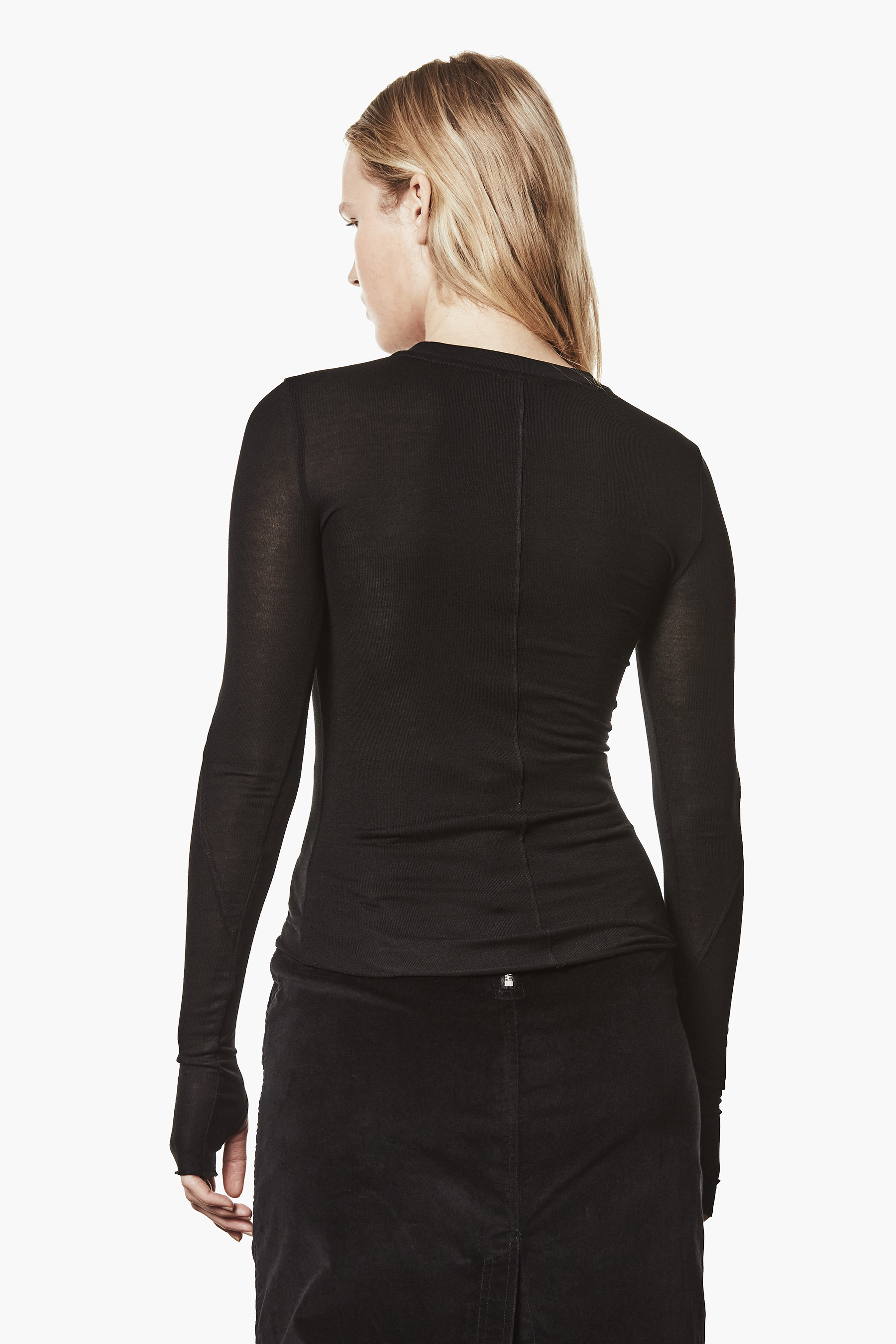 THOM KROM Slim Fit Ultra Light Viscose Stretch Crew Neck Long-Sleeve T-Shirt Langarm, Ärmel, Erwachsener, Person, Frau