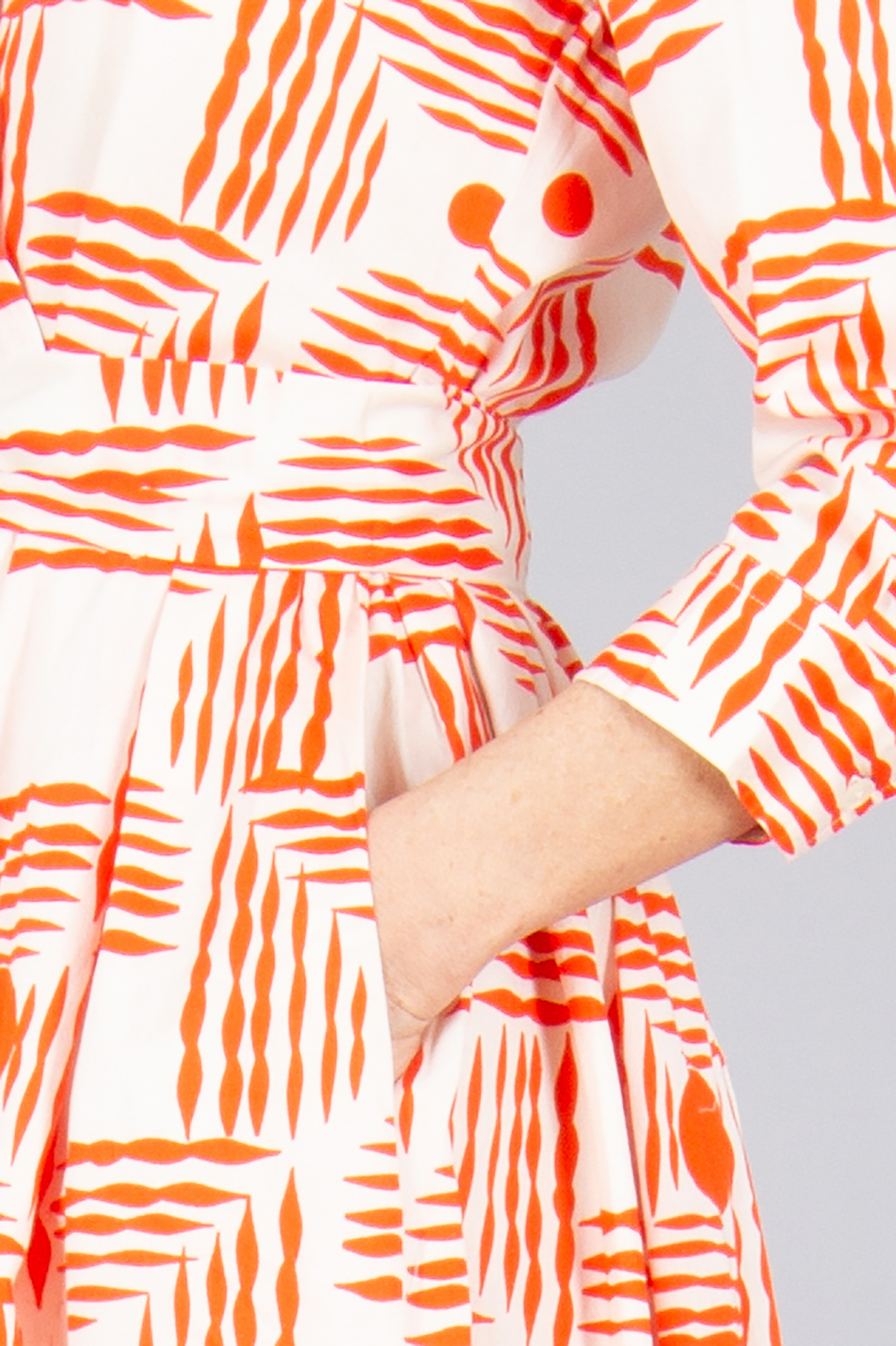 0039 ITALY Printed Cotton Wrap Dress Julene Mantel, Kleid, Erwachsener, Person, Frau