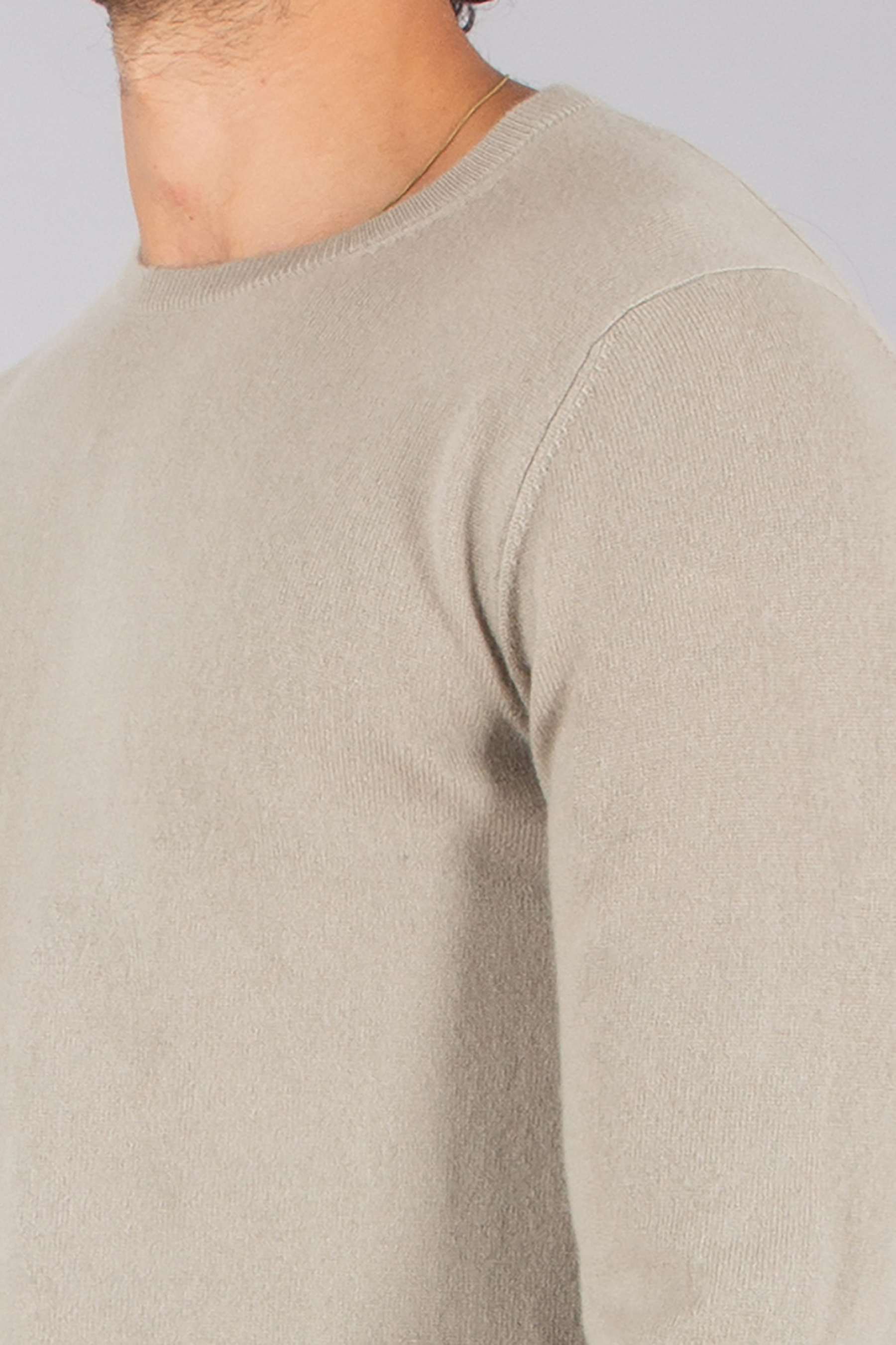 ALLUDE Regular Fit Cashmere Round Neck Sweater Langarm, Ärmel, Erwachsener, Mann, Person