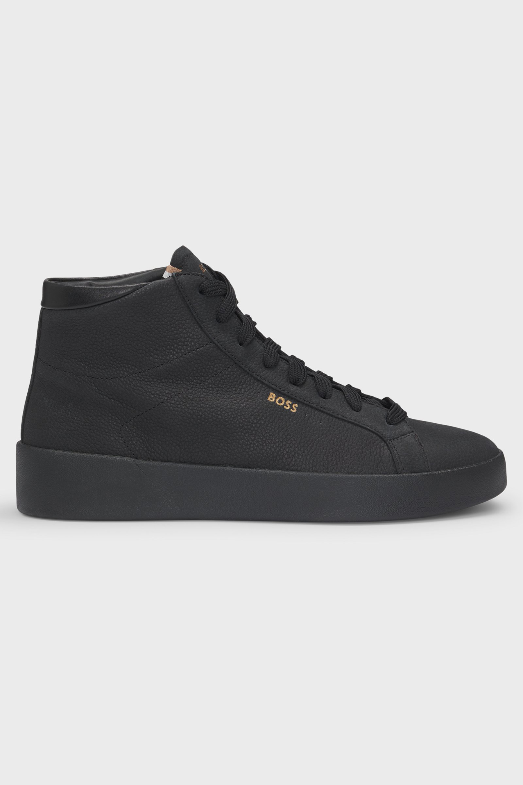 BOSS High Top Grained Leather Sneakers Belwar BOSS High Top Grained Leather Sneakers Belwar