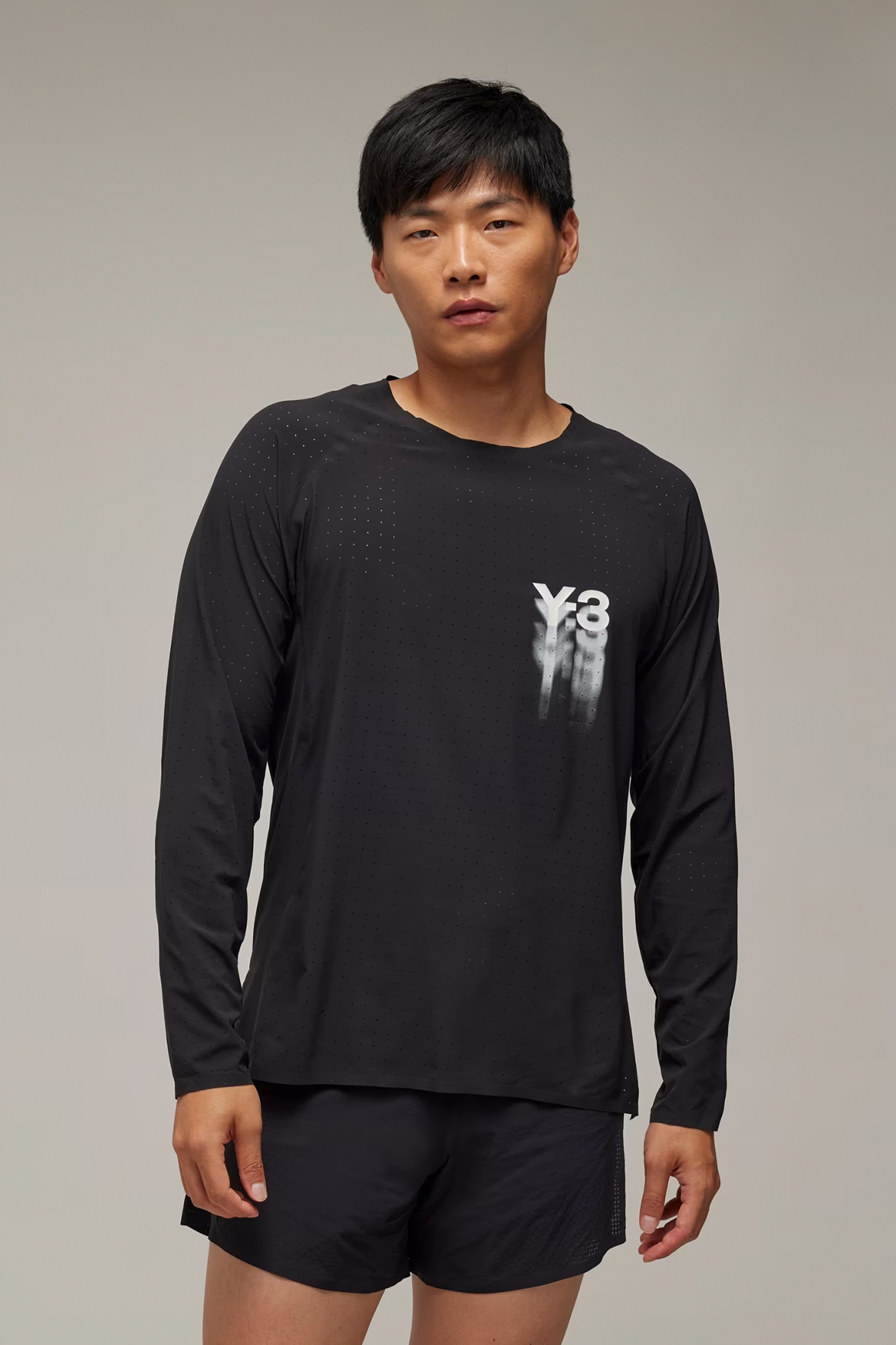 Y-3 Recycled Woven Stretch Running Long Sleeve T-Shirt Y-3 Recycled Woven Stretch Running Long Sleeve T-Shirt