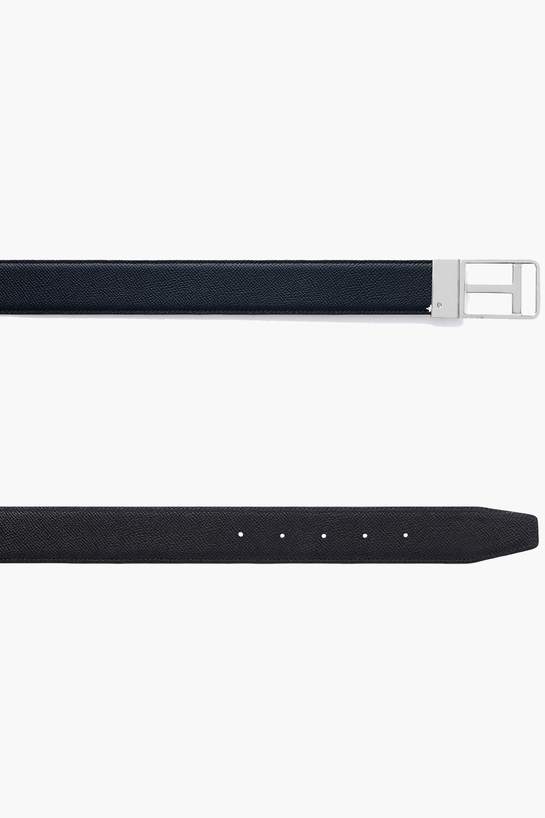 TOM FORD Reversible Grained Leather Framed Logo Belt