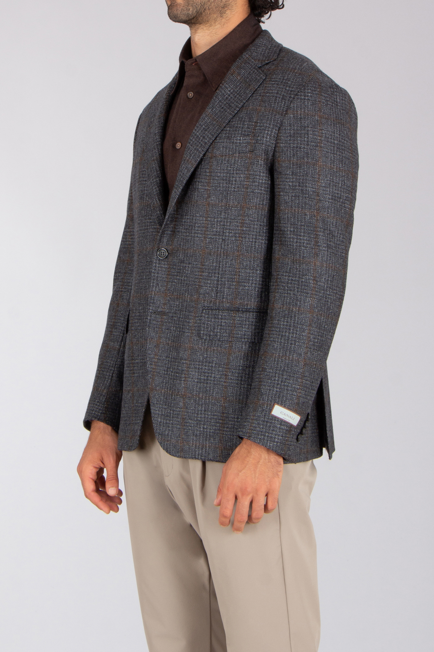 CANALI Modern Fit Checked Super 130's Wool Jacket Kei Blazer, Kleidung, Mantel, Jacke