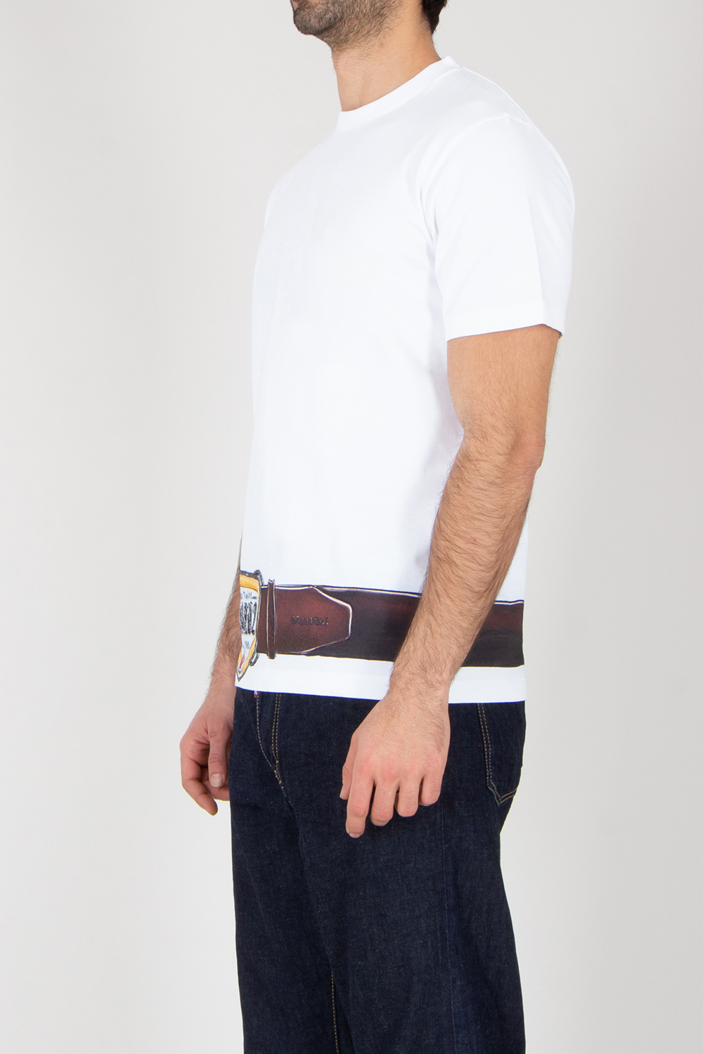 DSQUARED2 Loose Fit Iconique Graphic Print Cotton Jersey T-Shirt