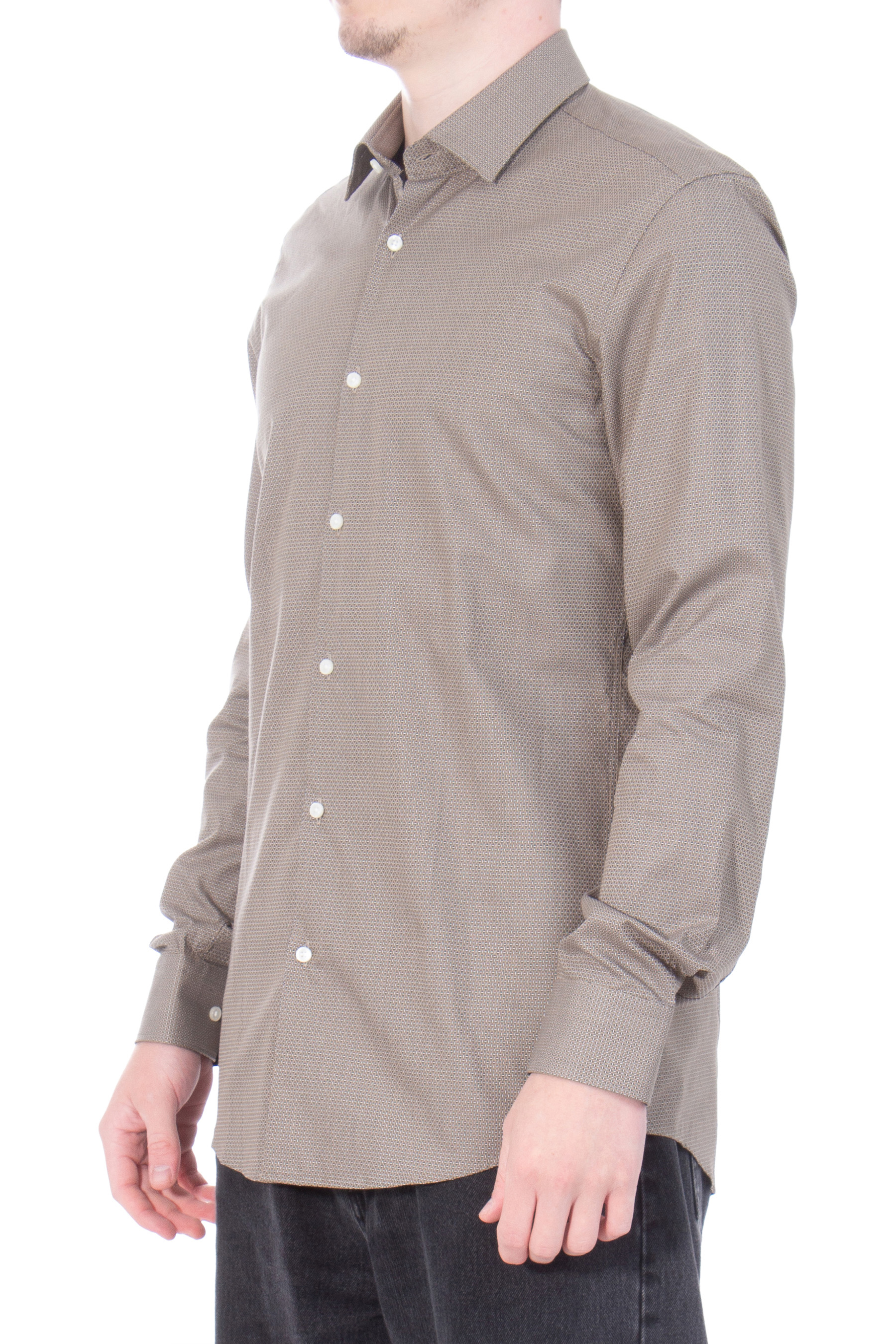HUGO Slim Fit Micro-Patterned Cotton Shirt Koey HUGO Slim Fit Micro-Patterned Cotton Shirt Koey