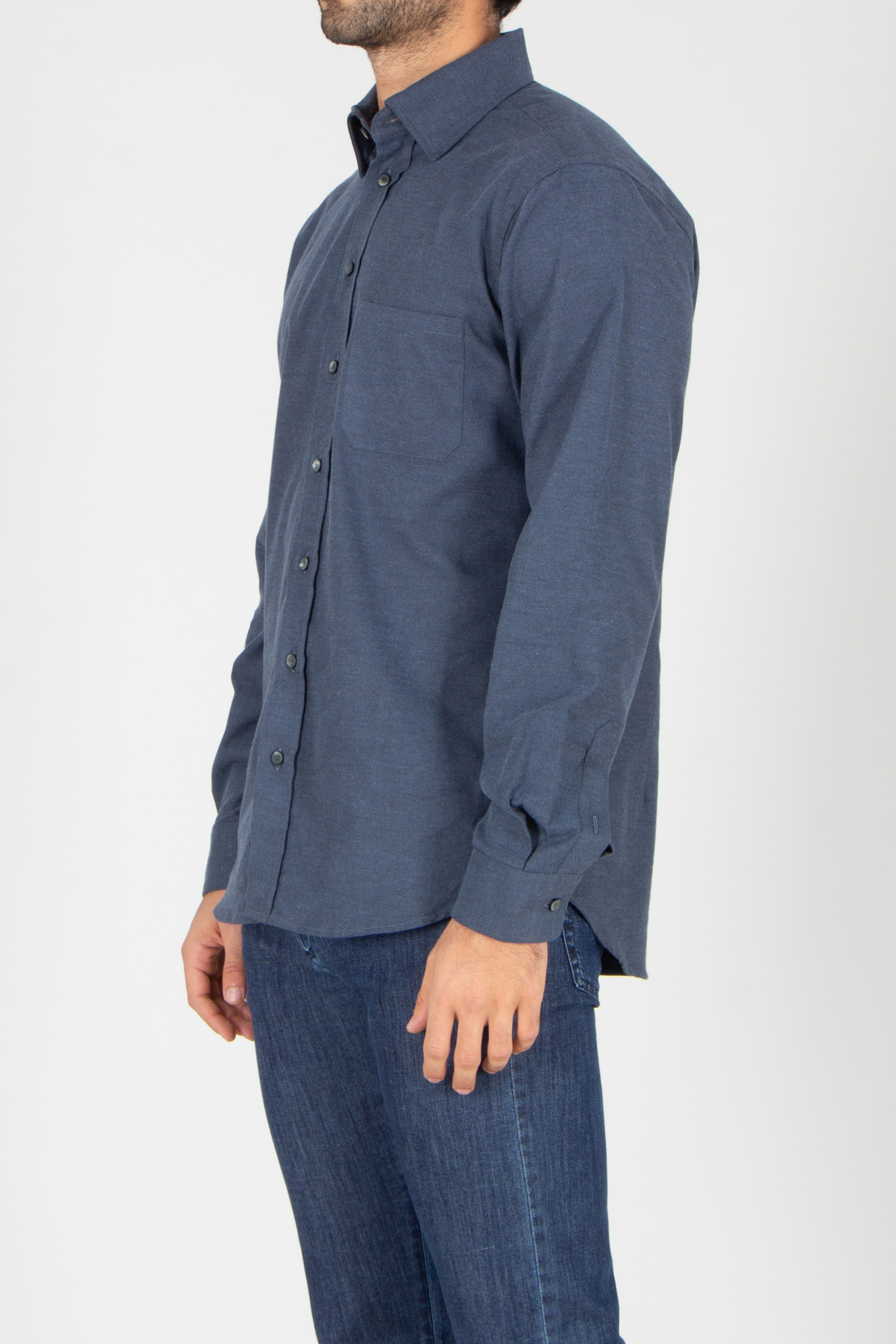 Hemd, Langarm, Hosen, Jeanshose, Mantel