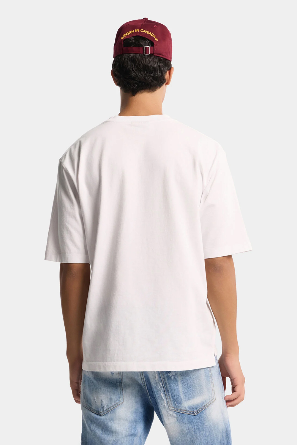 T-shirt, Baseball-Kappe, Jeans, Mann, Person