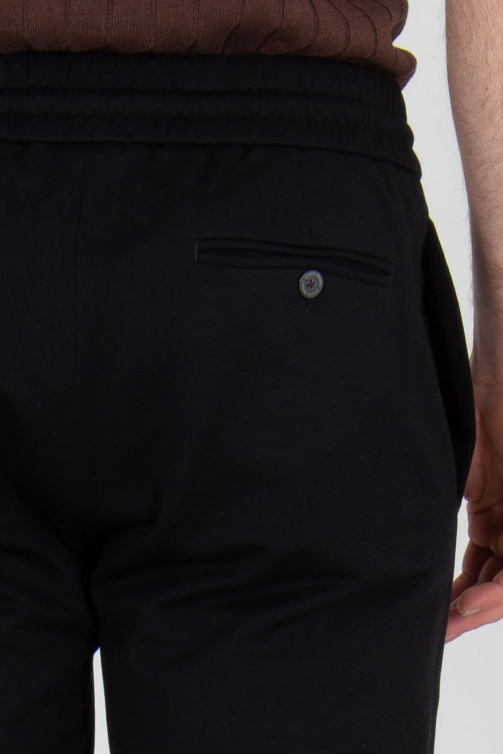 STEFAN BRANDT Slim Fit Cotton Jersey Trousers With Drawstring Waist Jonas