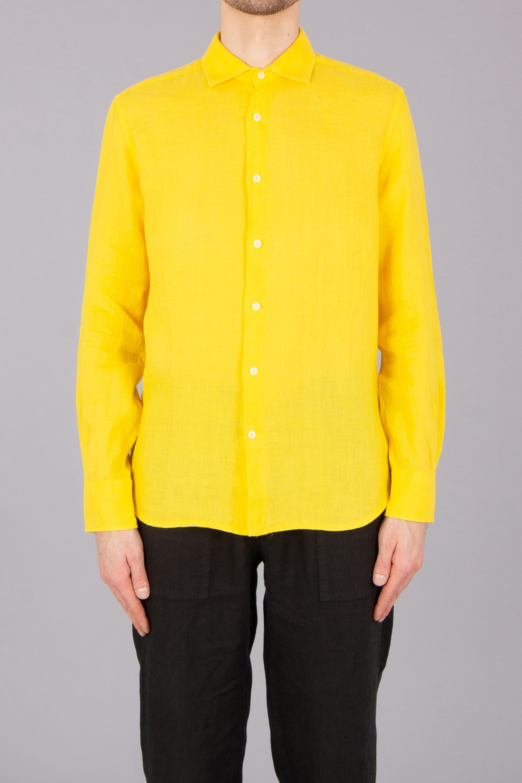MC 2 SAINT BARTH Regular Fit Linen Shirt Pamplona