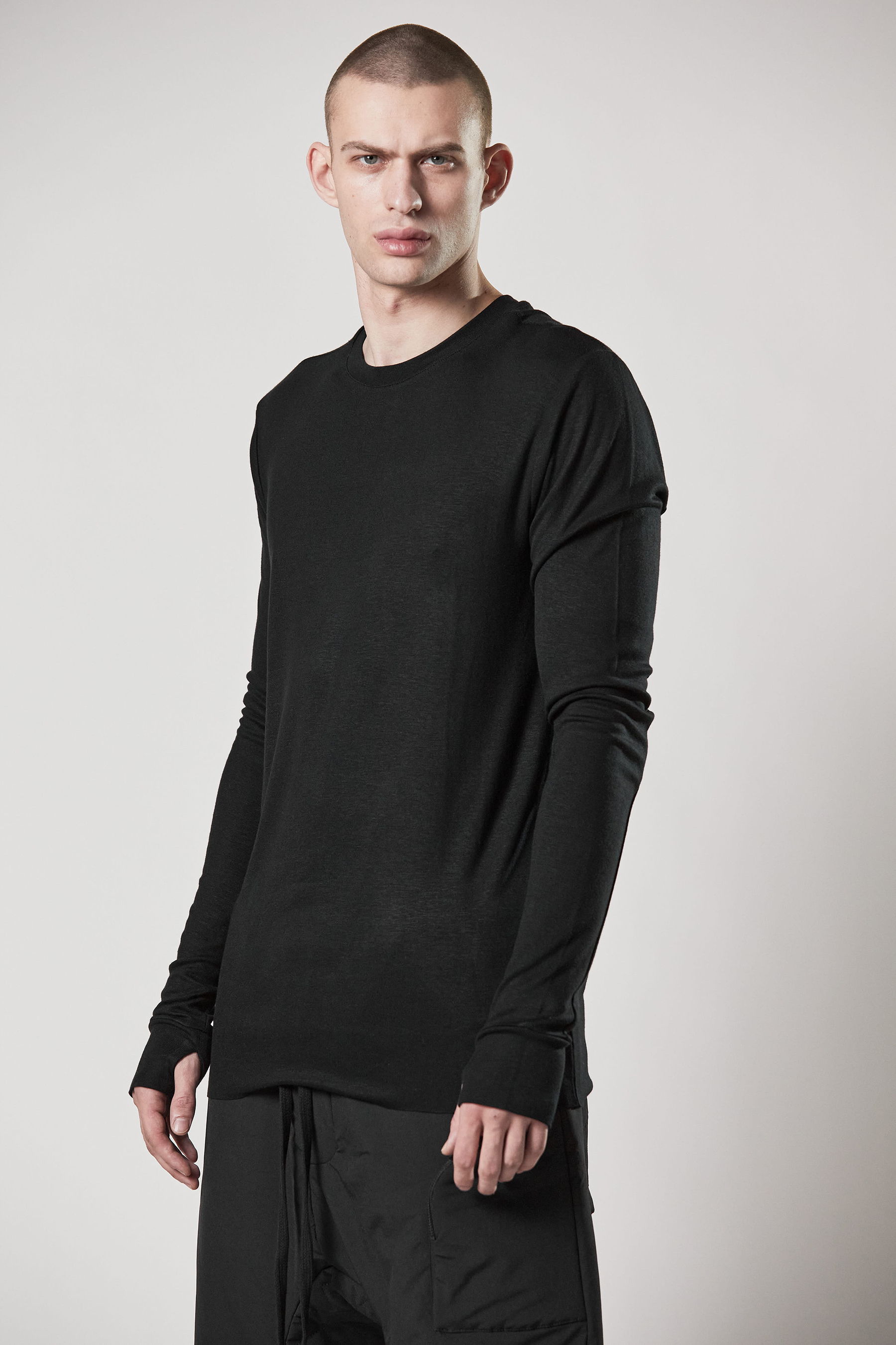 THOM KROM Viscose Stretch Long Sleeve T-Shirt THOM KROM Viscose Stretch Long Sleeve T-Shirt