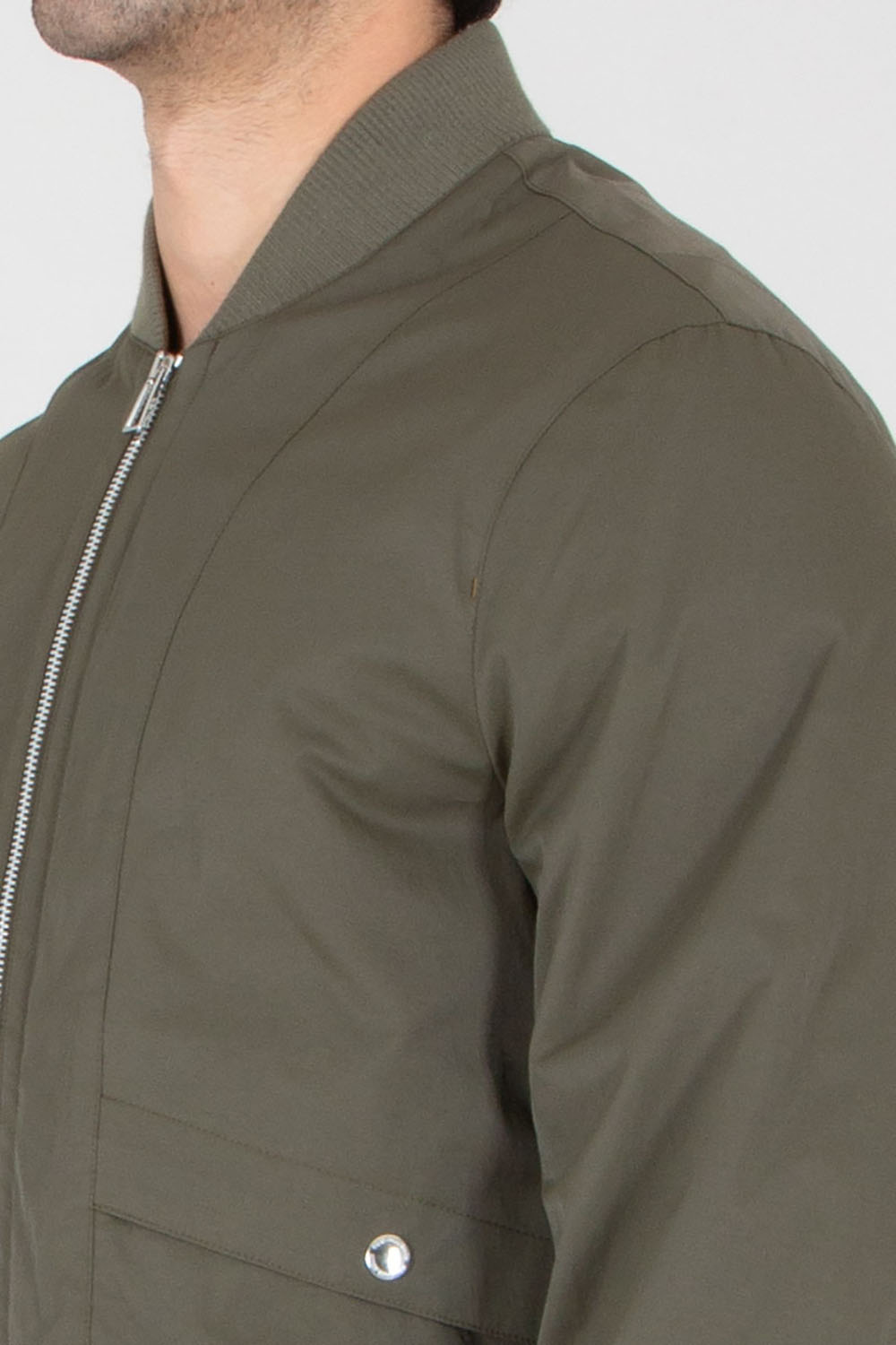 PAUL SMITH Regular Fit Technical Nylon-Cotton Stretch Blend Bomber Jacket