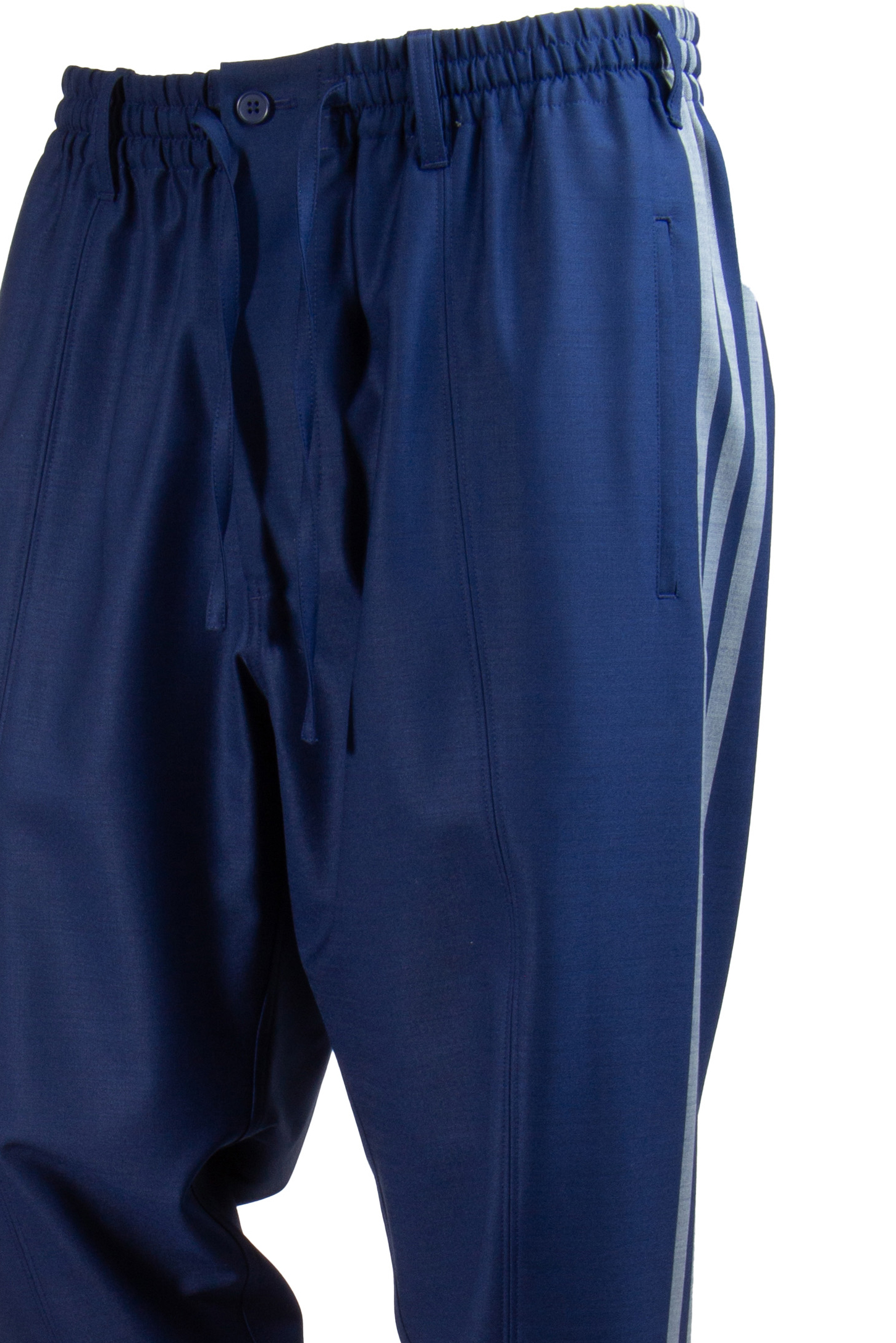 Y-3 Wool Blend Cuffed 3 Stripe Pants Y-3 Wool Blend Cuffed 3 Stripe Pants