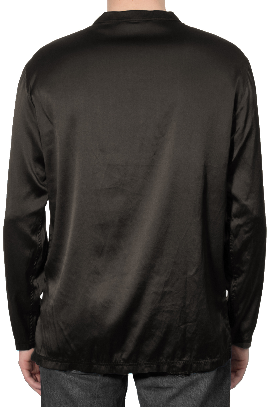TOM FORD Silk Stretch Long Sleeve Pajama Shirt