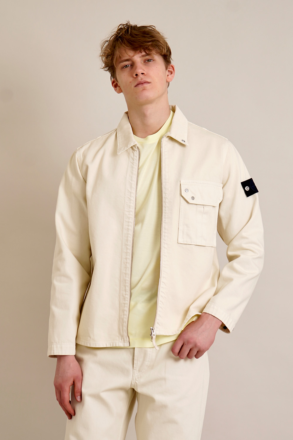 STONE ISLAND Regular Fit Cotton Bull Denim Overshirt