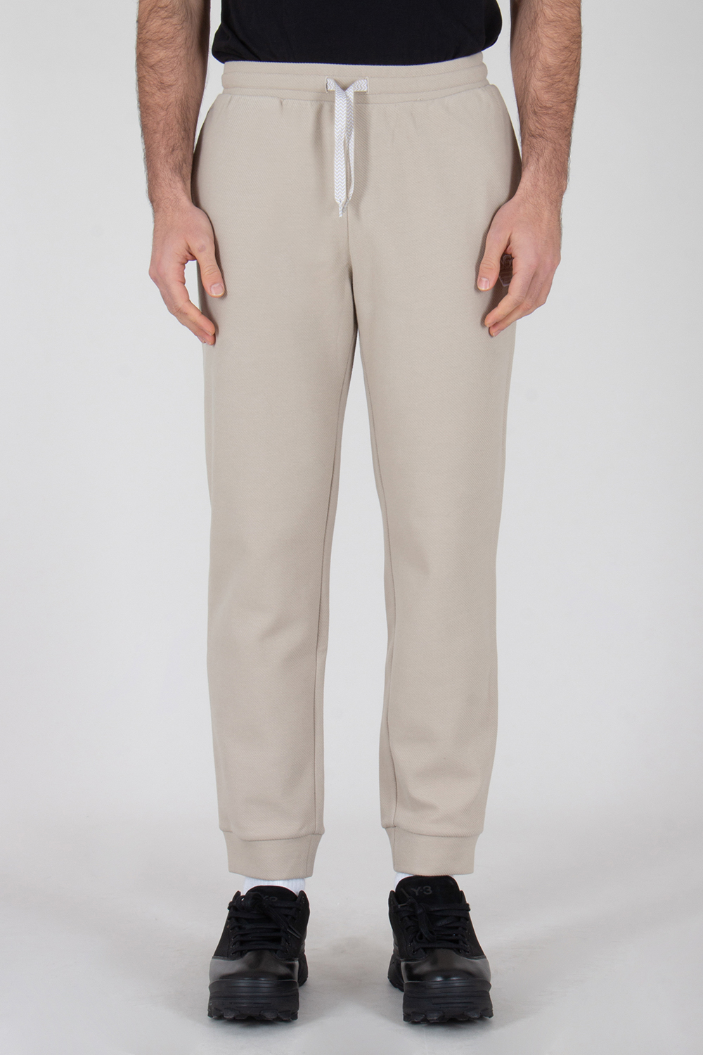 EMPORIO ARMANI Relaxed Fit Cotton Blend Stretch Jersey Loungewear Pants