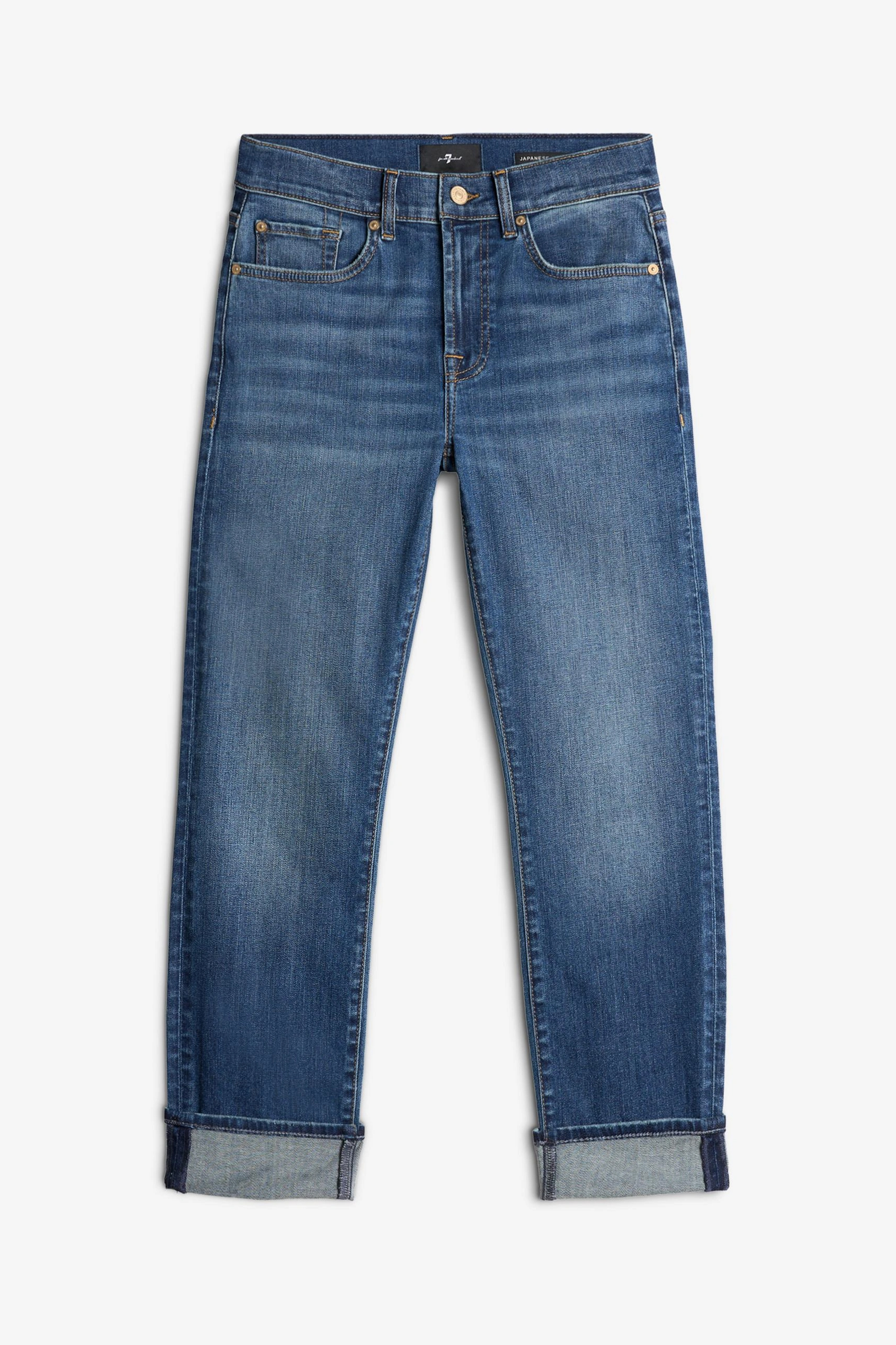 7 FOR ALL MANKIND Tapered Slim Illusion Cotton Stretch Denim Jeans Relaxed Skinny Bekleidung, Jeans, Hosen