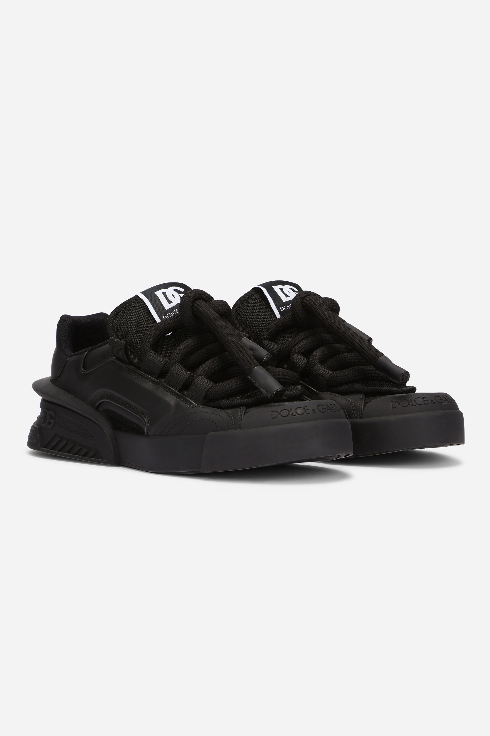 DOLCE & GABBANA Mixed Material Sneakers Portofino DOLCE & GABBANA Mixed Material Sneakers Portofino