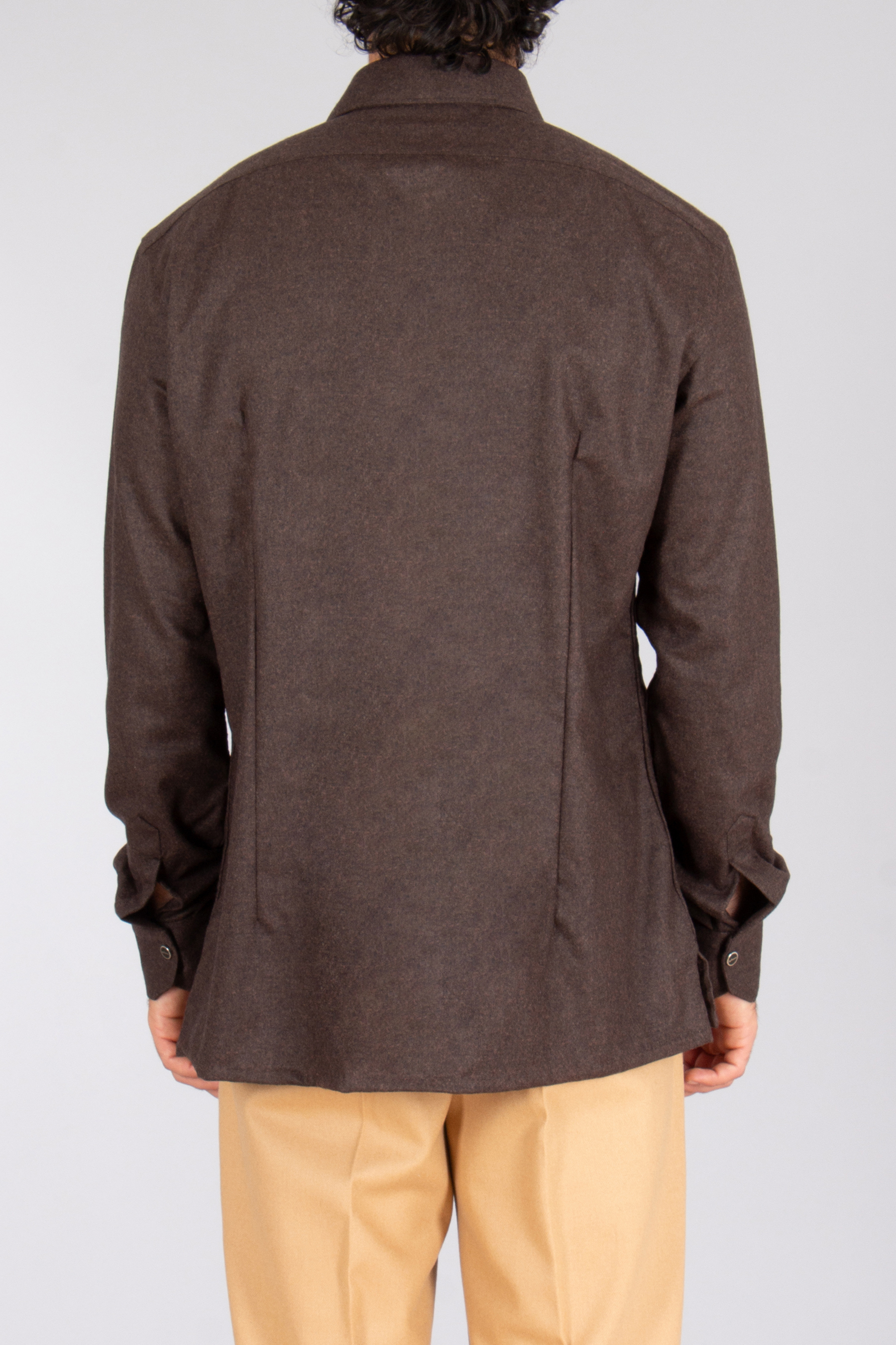 KITON Regular Fit Wool Blend Stretch Flannel Shirt Nerano Bekleidung, Mantel, Jacke, Langarm