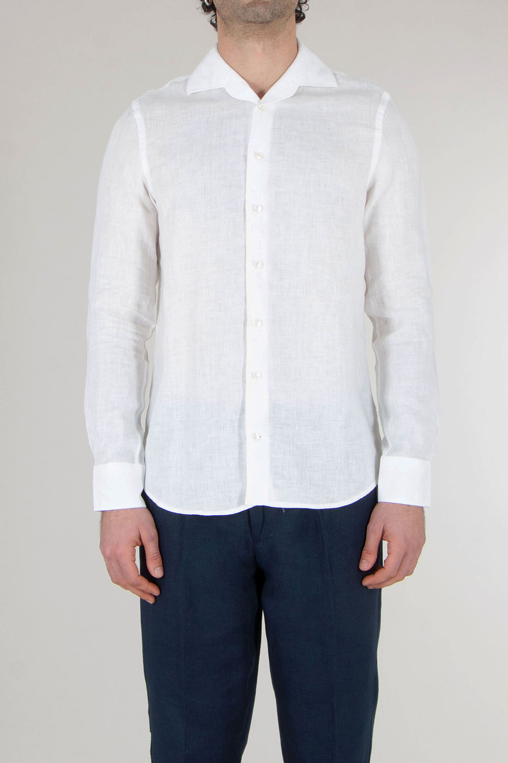 AURÉLIEN Slim Fit Linen Shirt Seaside