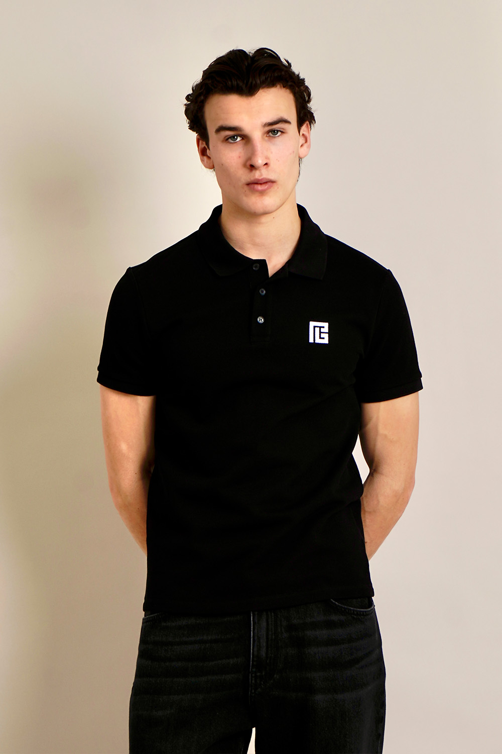 BALMAIN Regular Fit Embroidered Organic Cotton Piqué Polo Shirt