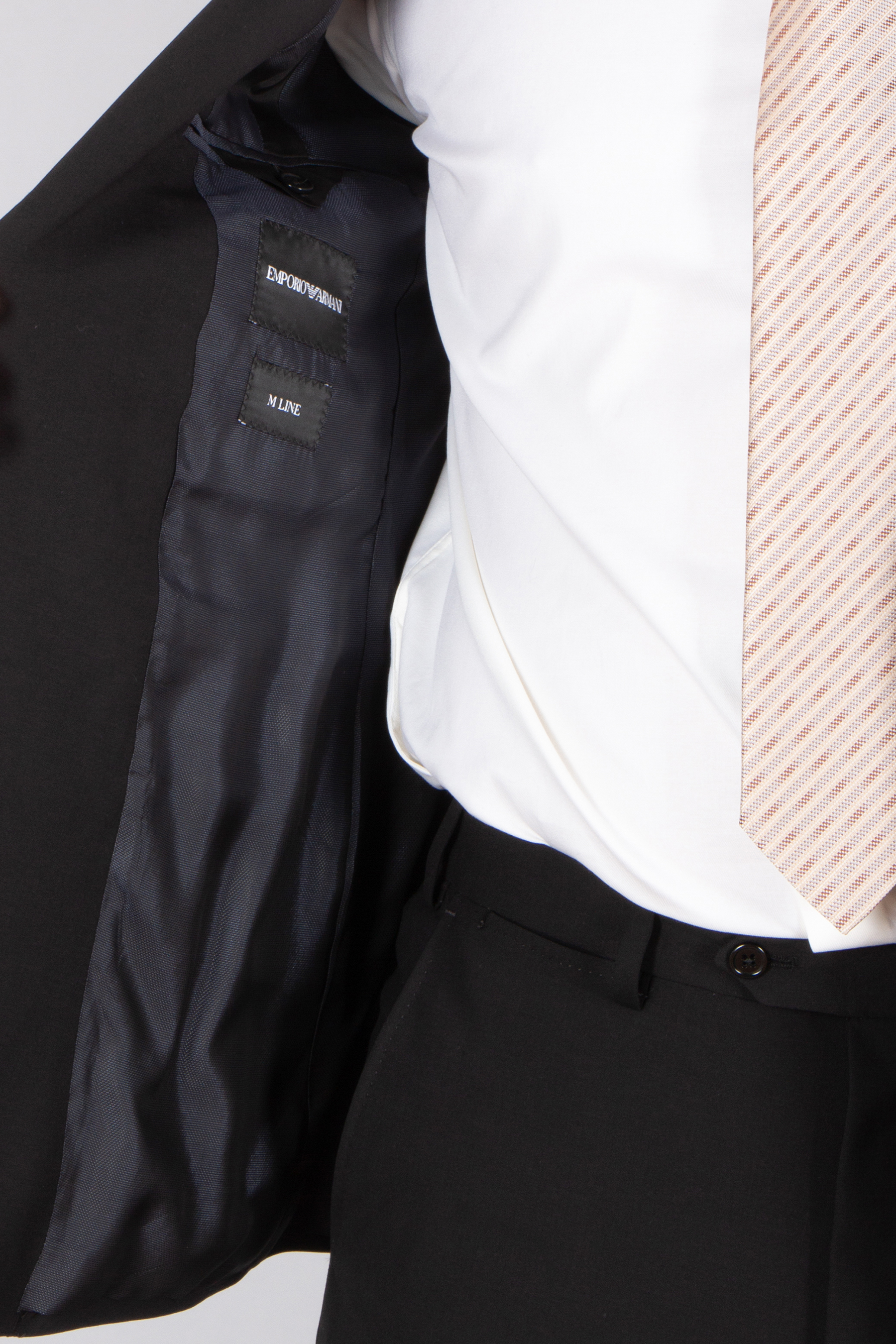 EMPORIO ARMANI Slim Fit Virgin Wool Stretch Suit M Line Zubehor, Formelle Kleidung, Krawatte, Hemd
