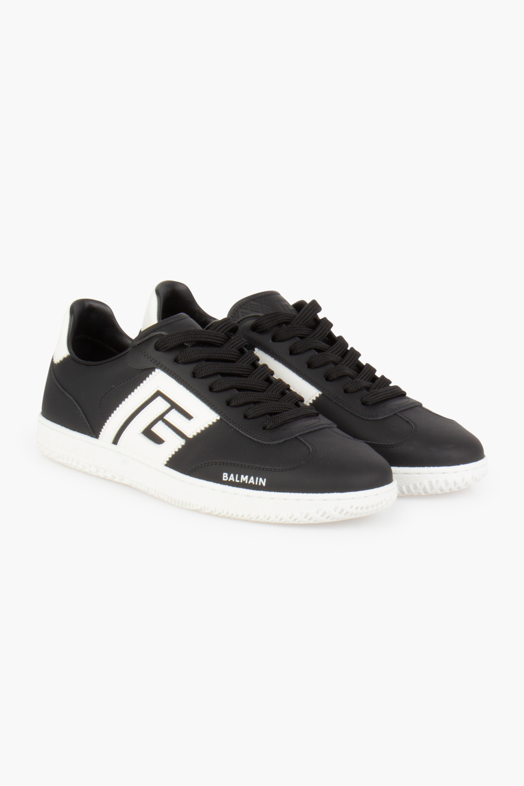 BALMAIN Leather Sneakers Swan BALMAIN Leather Sneakers Swan
