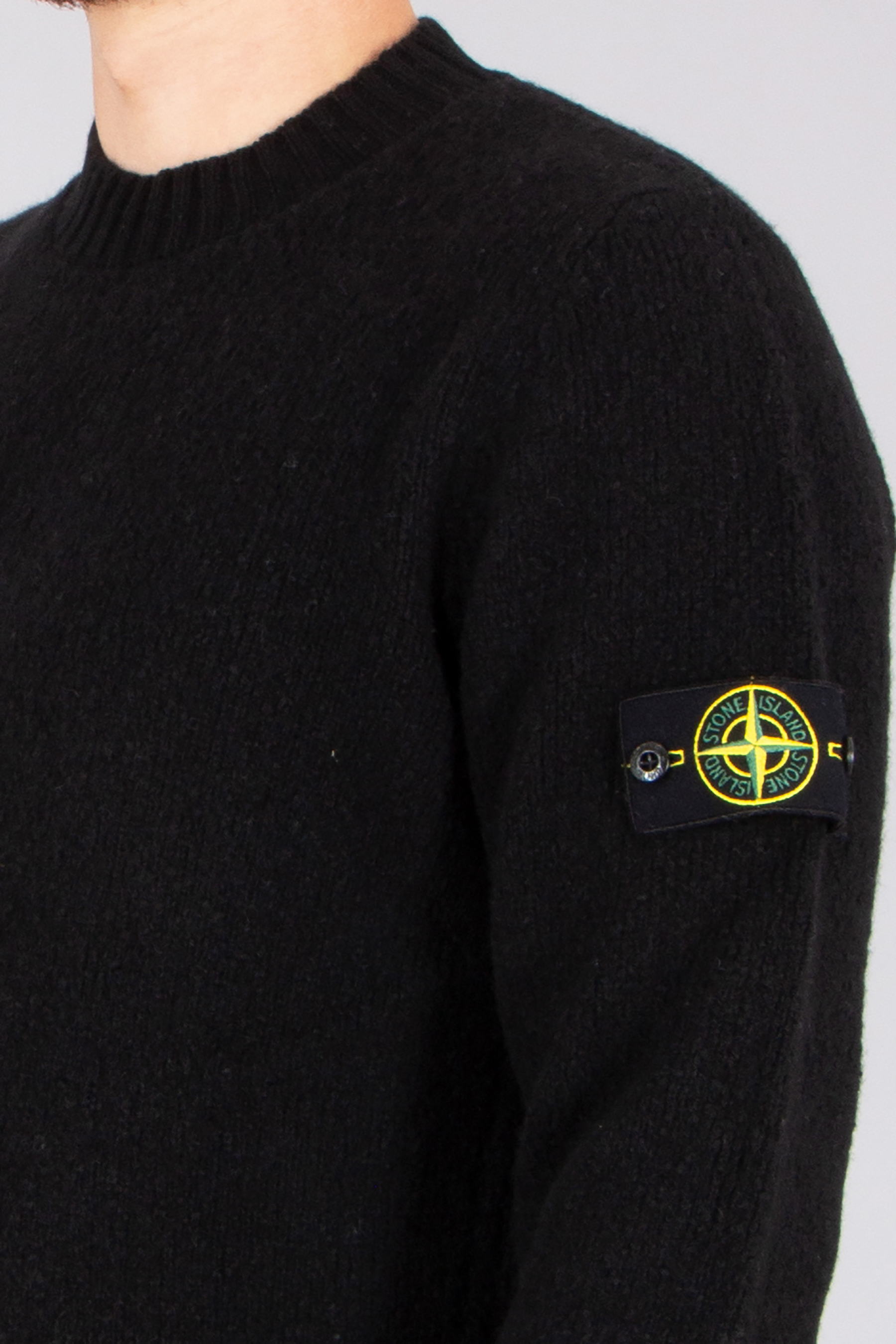 STONE ISLAND Regular Fit Fancy Yarn Wool Blend Sweater Langarm, Pullover, Erwachsener, Mann, Person