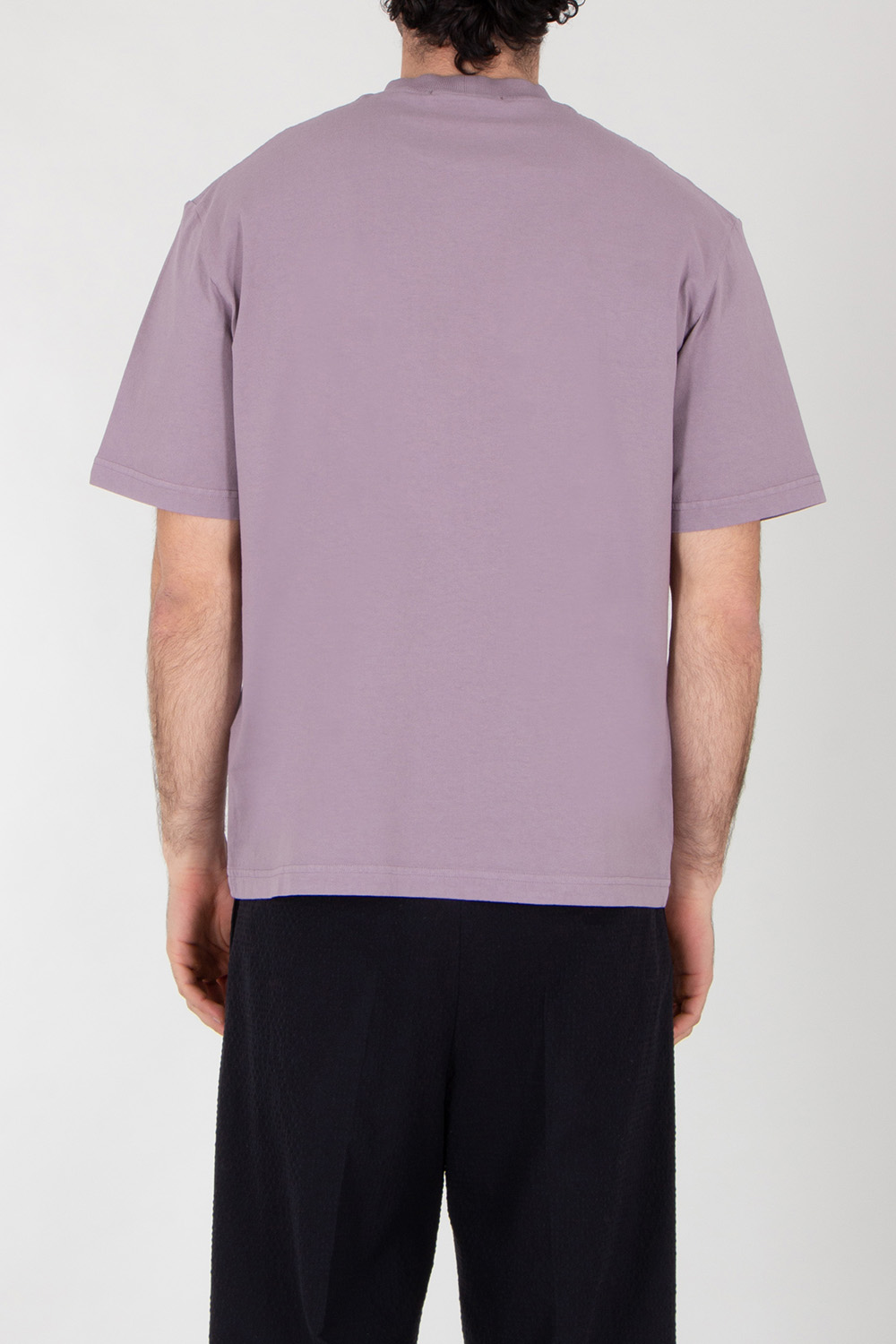 STONE ISLAND Relaxed Fit T-Shirt "Garment Dyed" Graphics Print