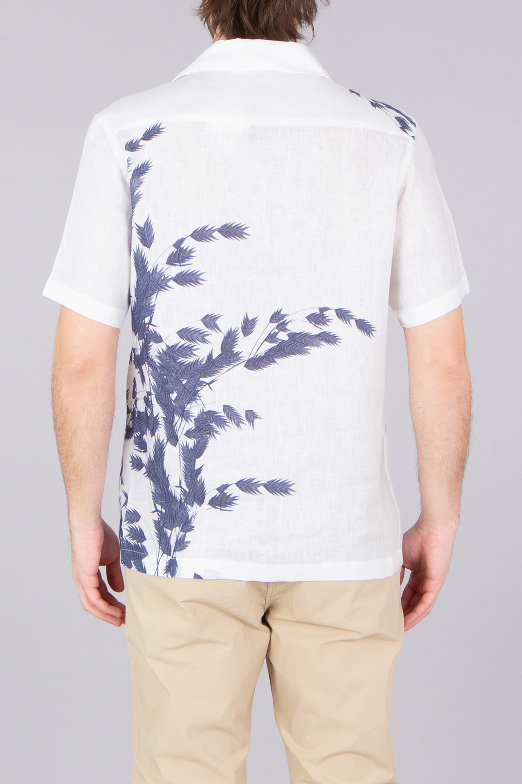 VAN LAACK Boxy Fit Printed Linen Short-Sleeve Shirt Ridu