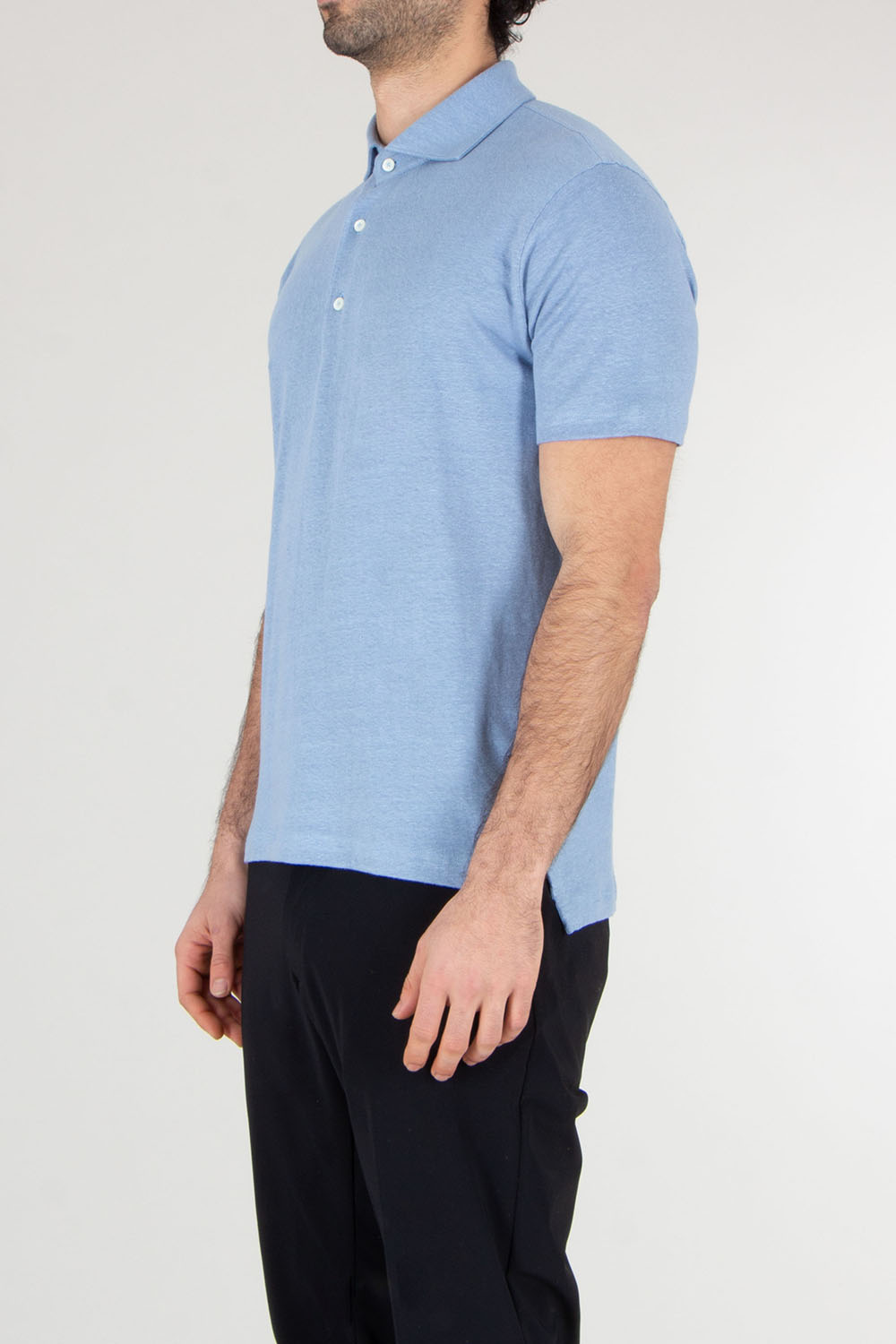 STEFAN BRANDT Regular Fit Linen Stretch Jersey Polo Shirt Laurin