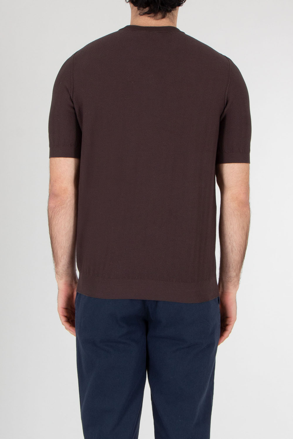 AROVESCIO Regular Fit Cotton Knit T-Shirt