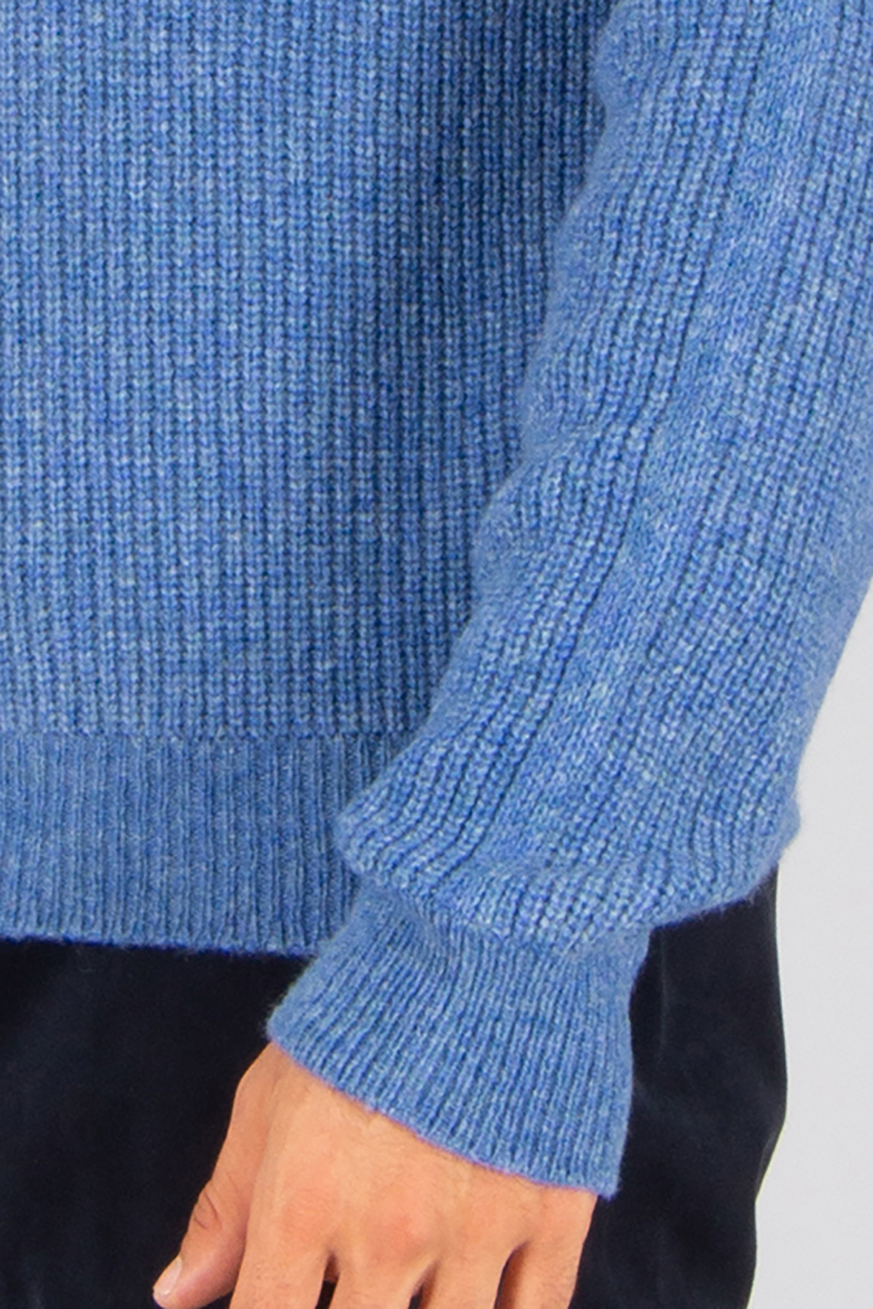 ROBERTO COLLINA Regular Fit Ribbed Extrafine Wool-Baby Camel Blend Crew Neck Sweater Bekleidung, Strickwaren, Pullover, Langarm, Ärmel
