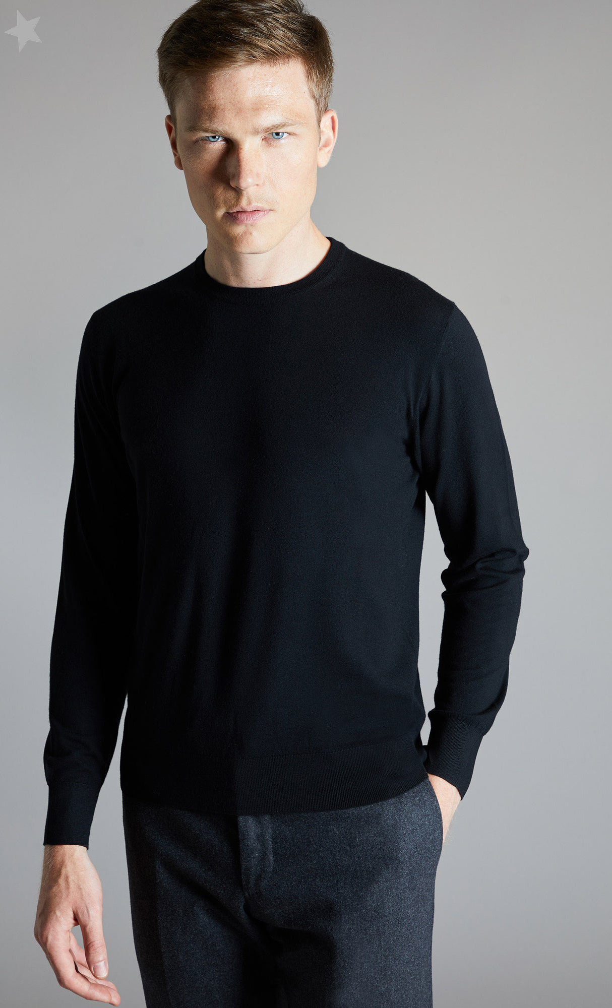 COLOMBO 12.8 Kid Wool Crewneck Black