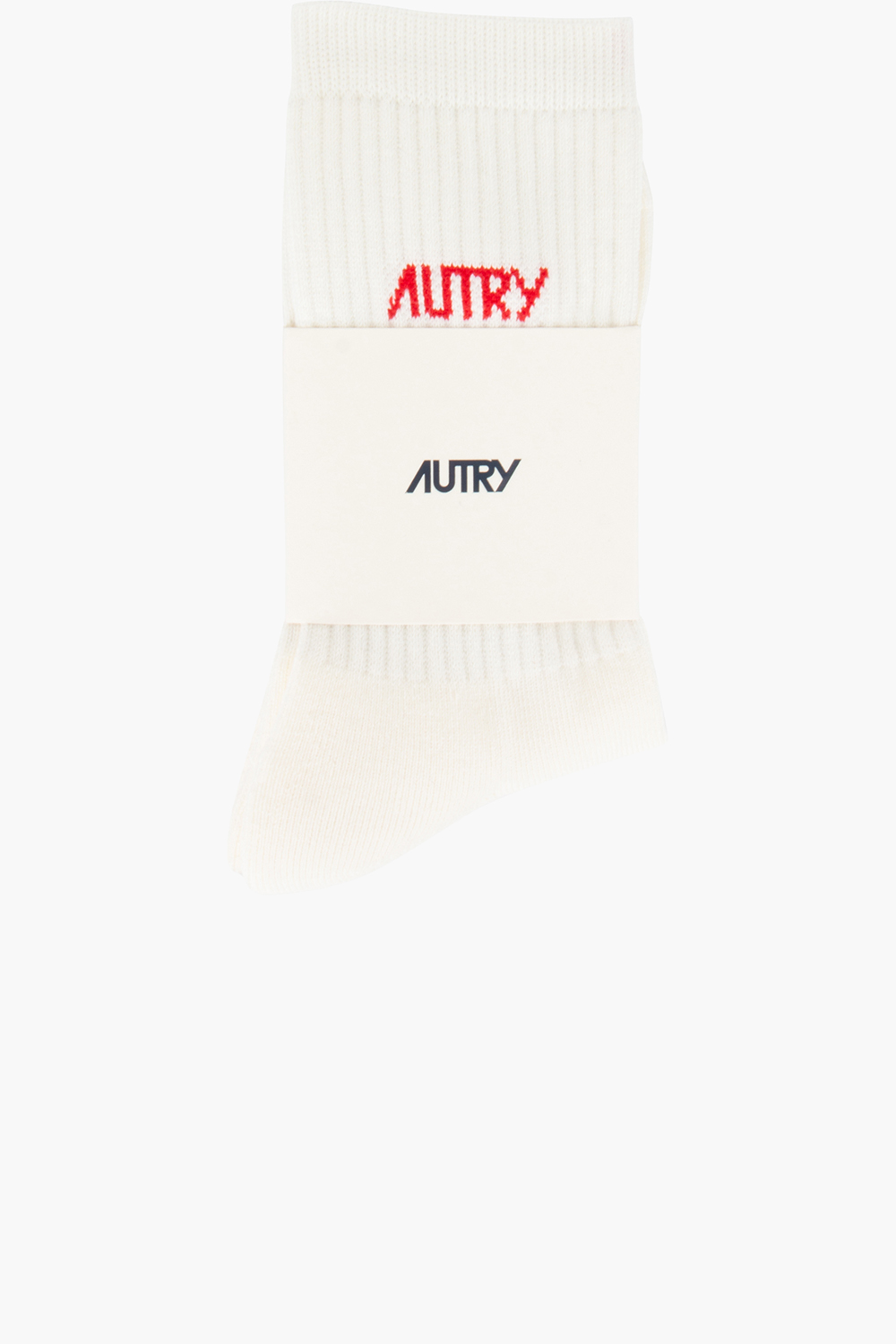 AUTRY Jacquard Logo Cotton Blend Stretch Socks