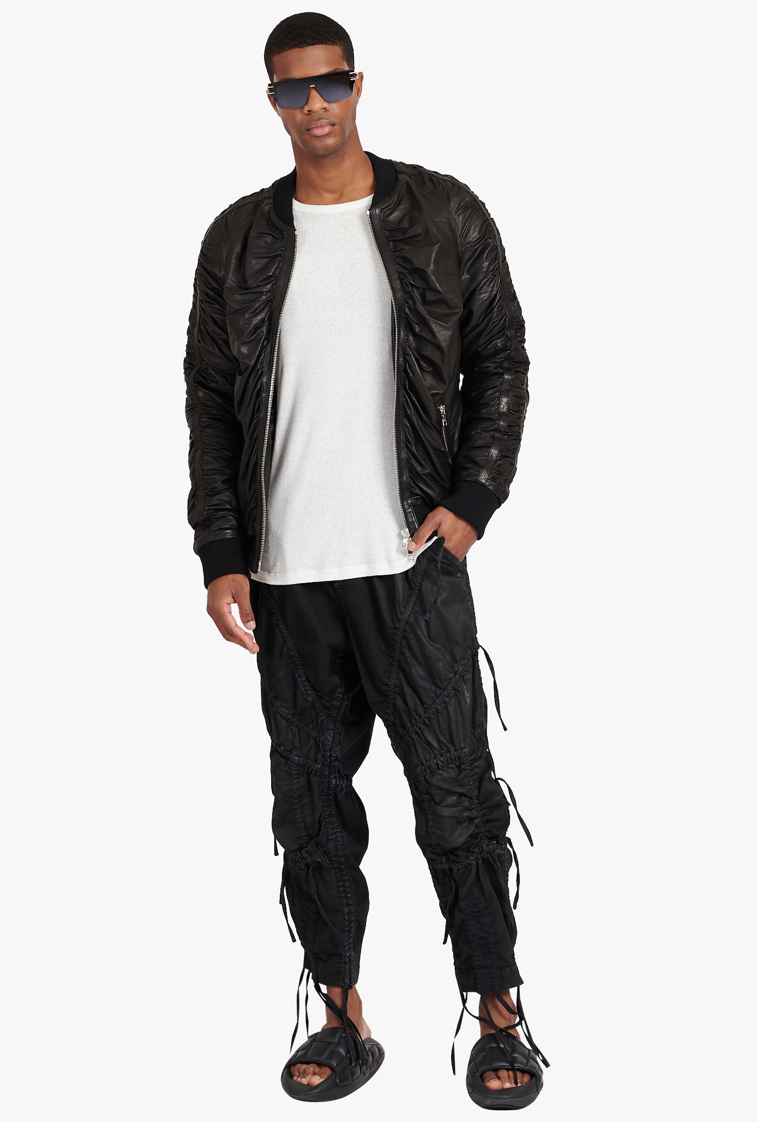 BALMAIN Leather Bomber Jacket BALMAIN Leather Bomber Jacket