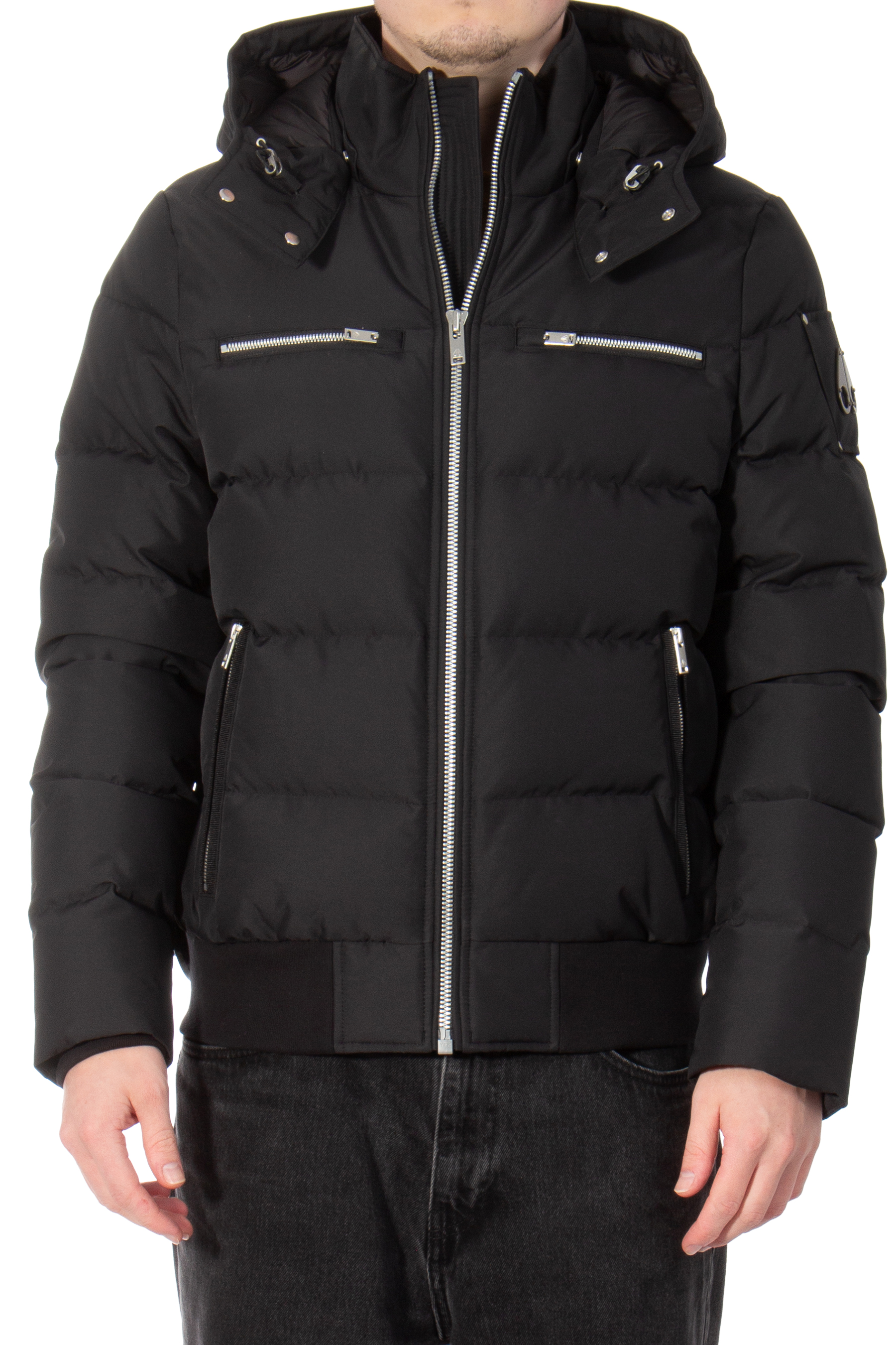 Black quilted down jacket new arrivals