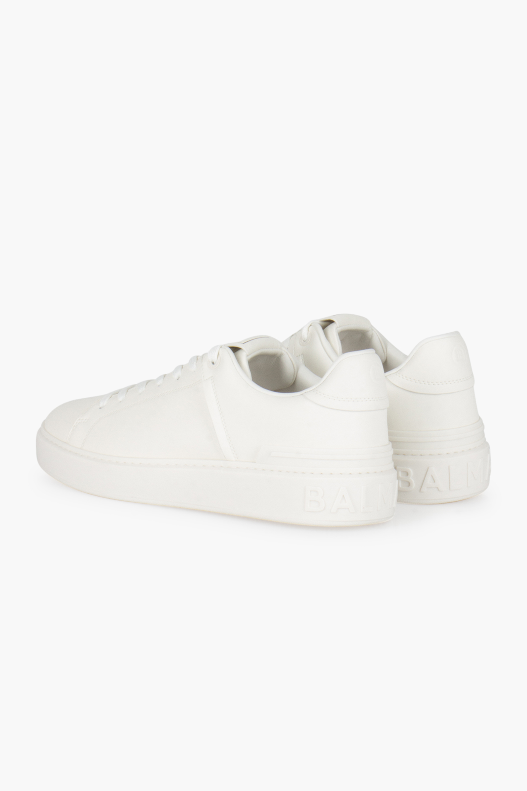 BALMAIN Leather Sneakers B-Court Bekleidung, Schuhwerk, Schuh, Sneaker