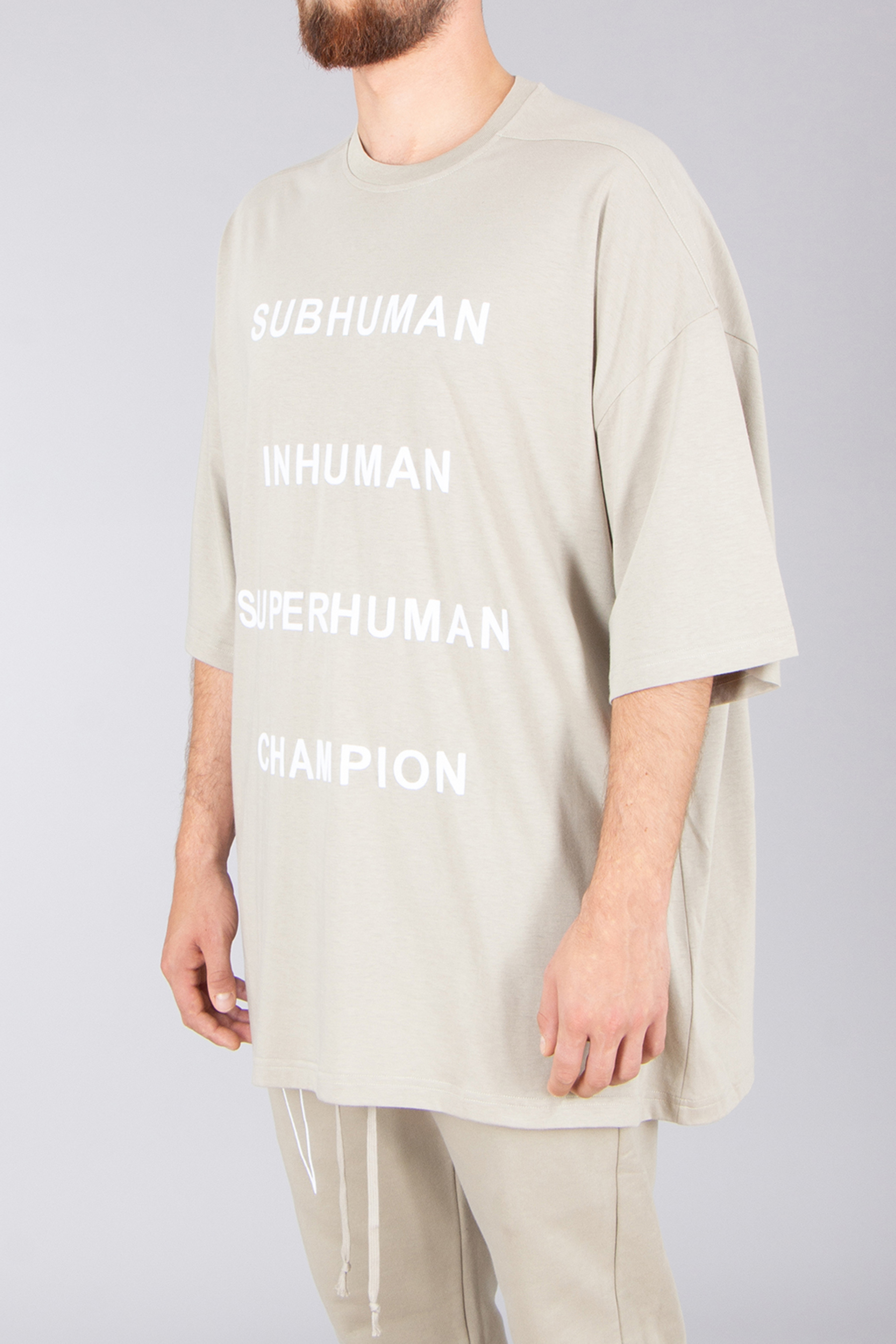 RICK OWENS DRKSHDW X Champion Oversized Embroidered Organic Cotton Jersey Tommy T T-Shirt RICK OWENS DRKSHDW X Champion Oversized Embroidered Organic Cotton Jersey Tommy T T-Shirt