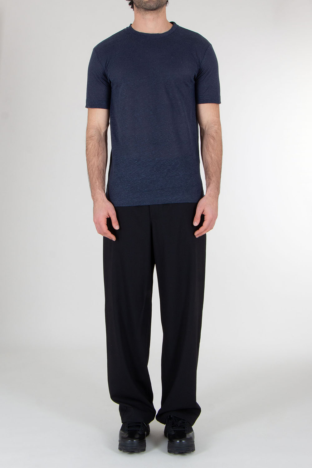 AURÉLIEN Slim Fit Linen Jersey T-Shirt