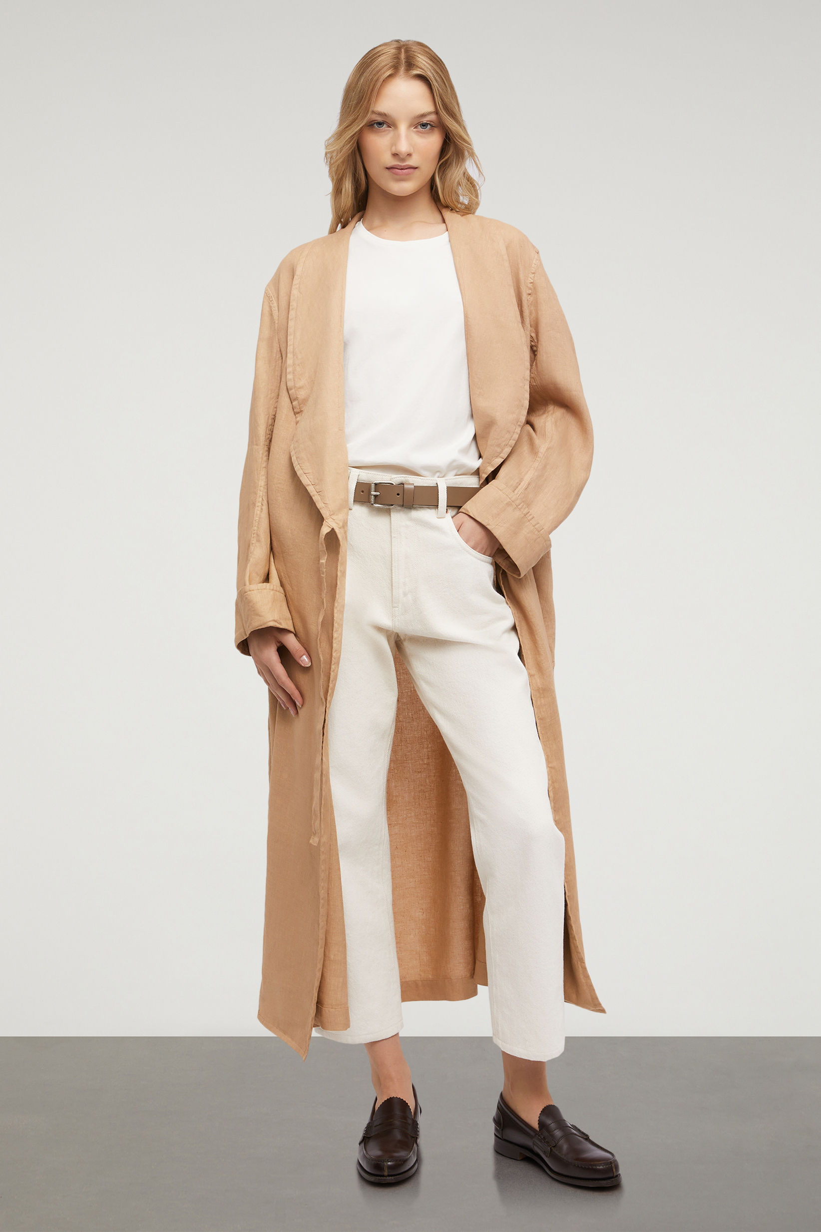 ASPESI Linen Wrap Summer Coat 