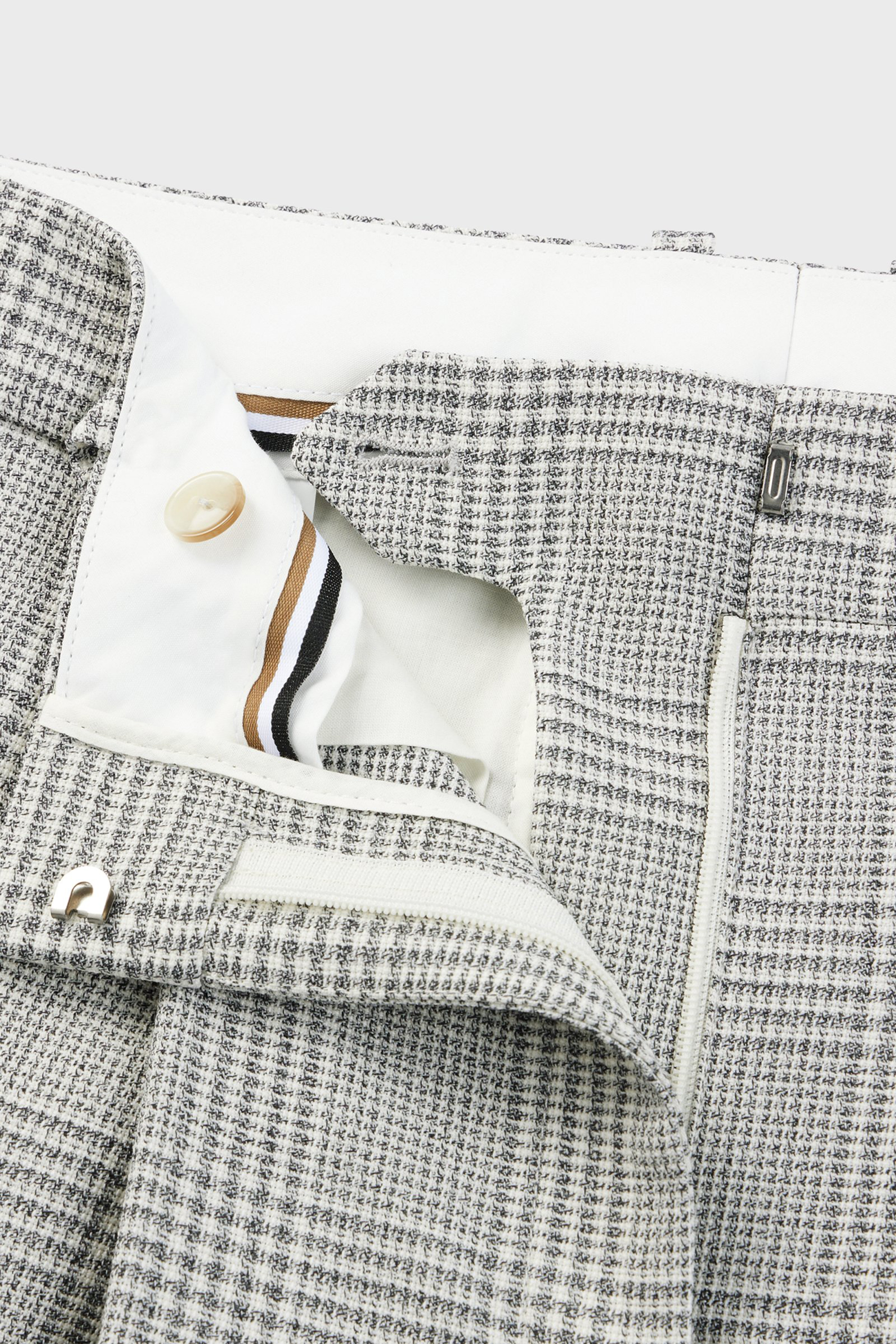 BOSS Checked Virgin Wool Crepe Pants Tanity BOSS Checked Virgin Wool Crepe Pants Tanity