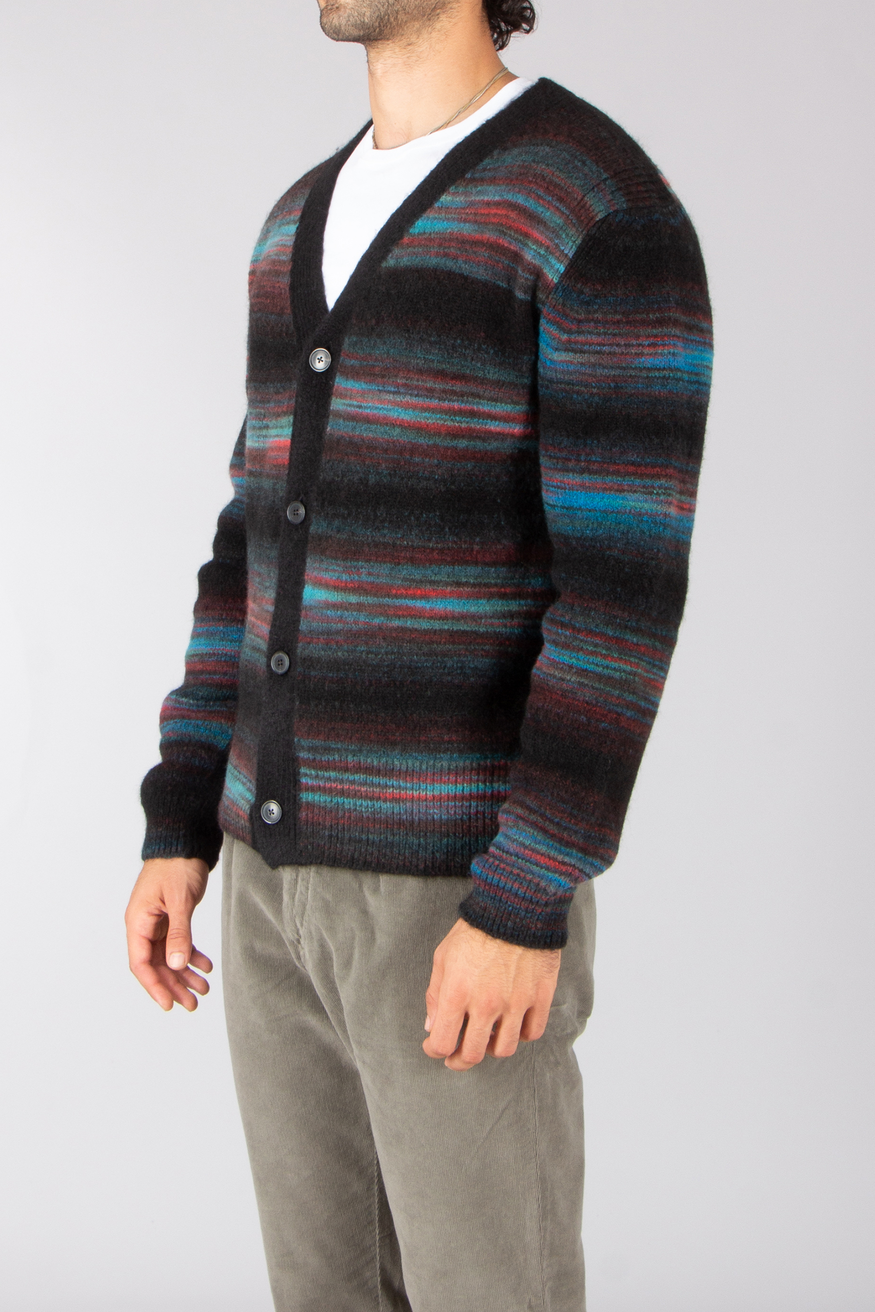 PAUL SMITH Regular Fit Striped Alpaca-Wool Blend Cardigan Bekleidung, Strickwaren, Pullover, Strickjacke