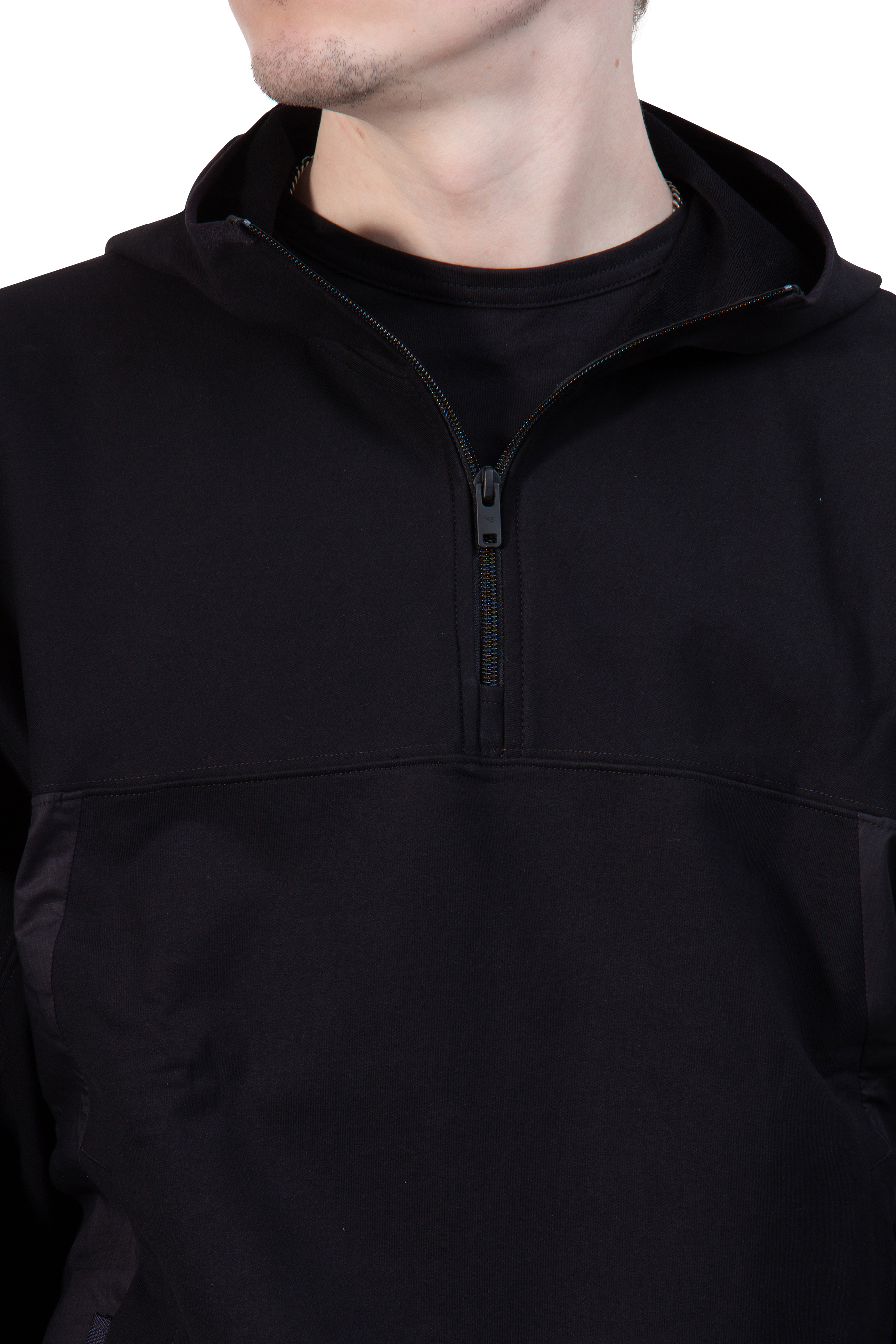 Y-3 Organic Cotton Stretch Terry Half Zip Hoodie Y-3 Organic Cotton Stretch Terry Half Zip Hoodie