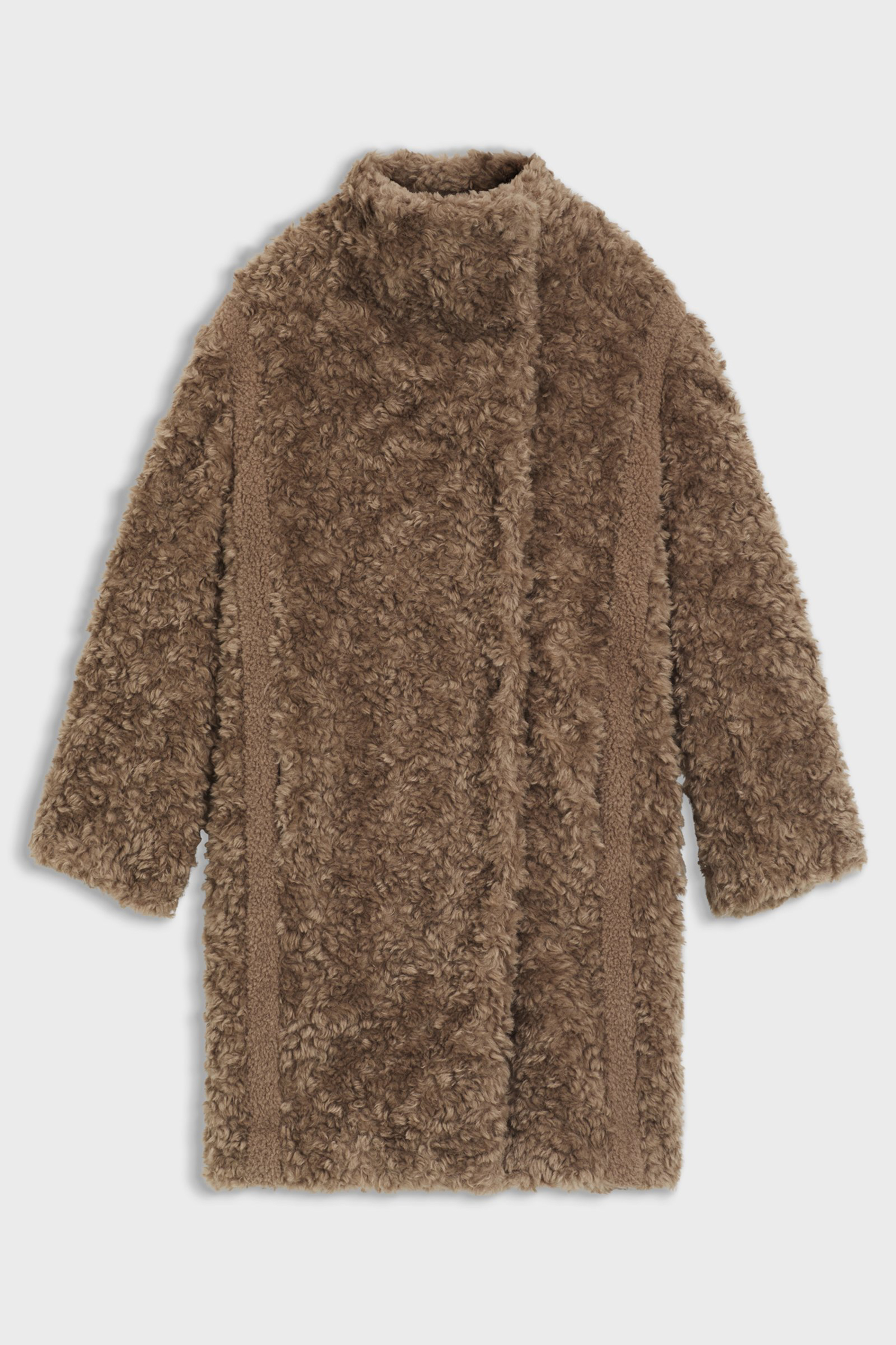 BOSS Regular Fit Faux Fur Coat Citeddy Modisch, Kleidung, Fleece, Robe, Mantel